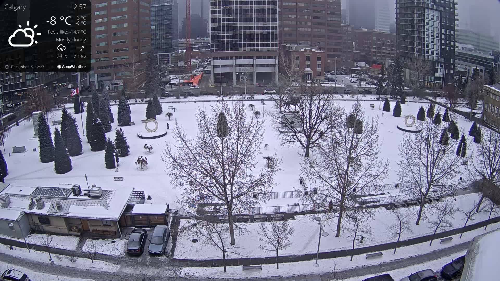 Calgary, Central Memorial Park Live Cam - Calgary, Rocky View County and Foothills County, Alberta, Canada