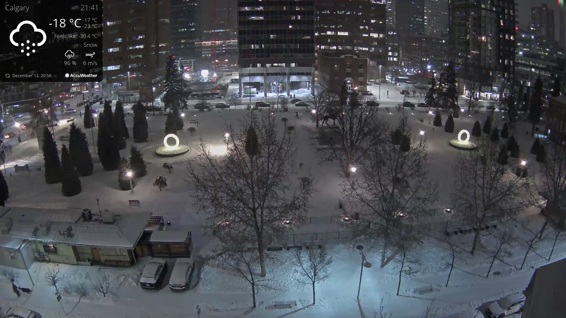 Calgary, Central Memorial Park Live Cam - Calgary, Rocky View County and Foothills County, Alberta, Canada
