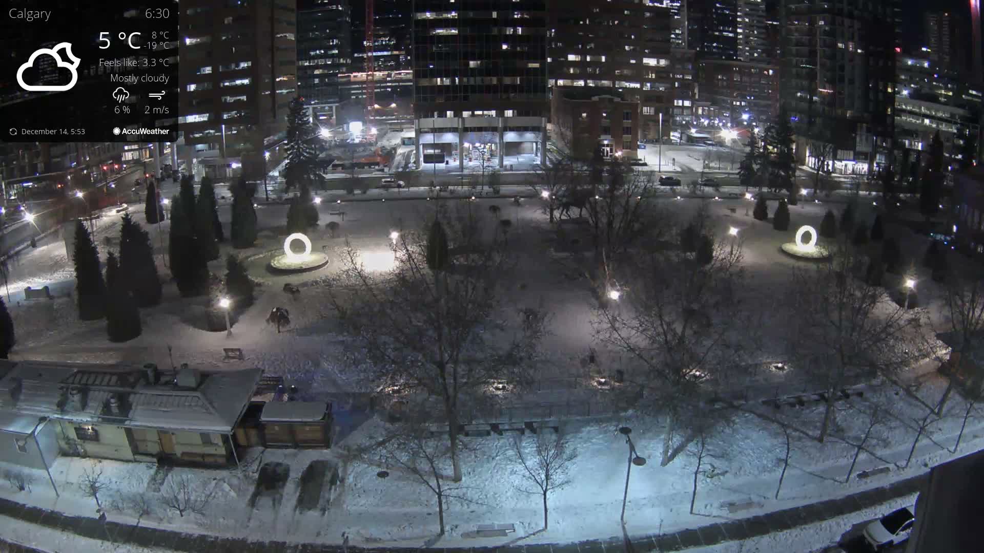 Calgary, Central Memorial Park Live Cam - Calgary, Rocky View County and Foothills County, Alberta, Canada