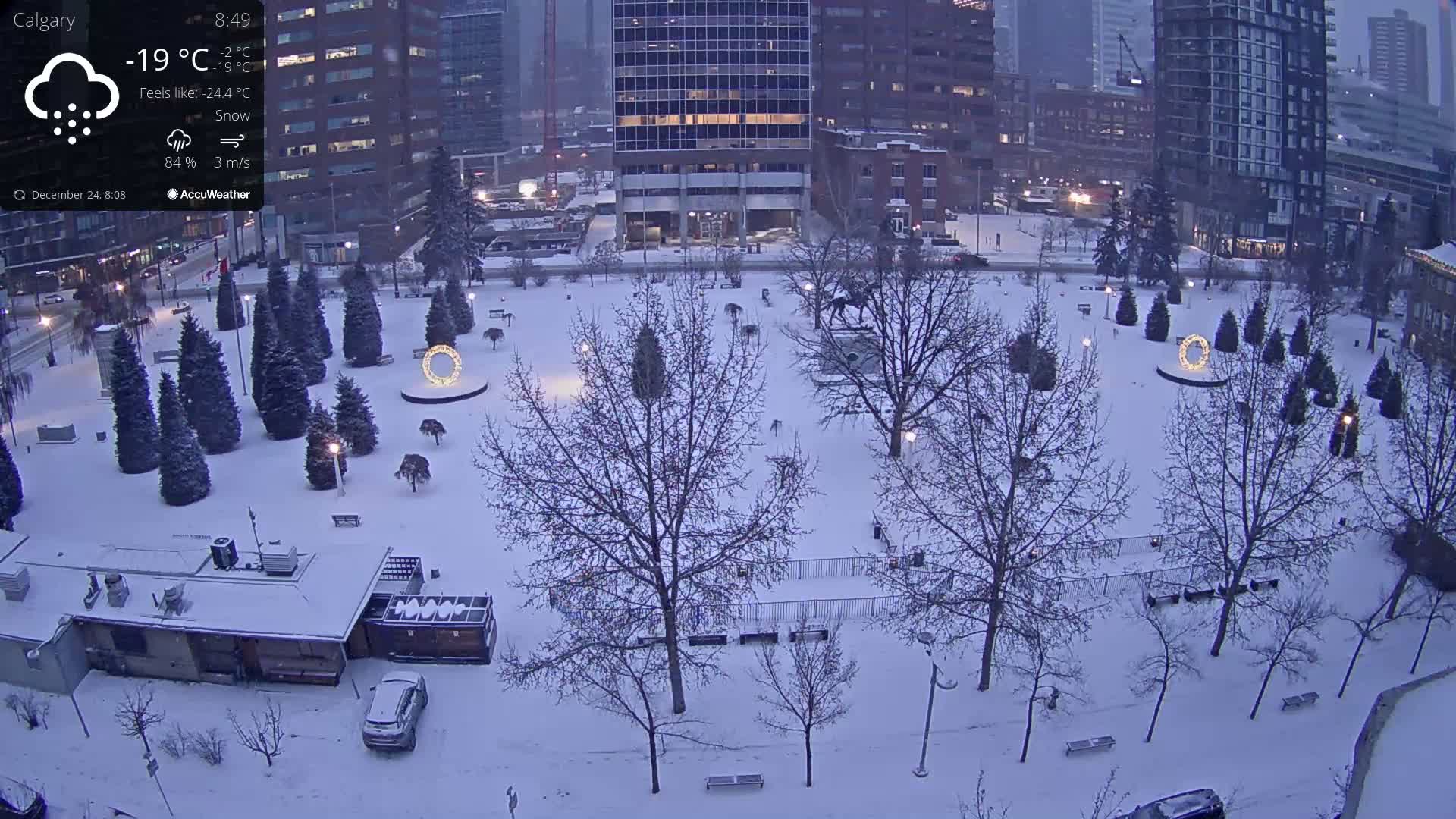 Calgary, Central Memorial Park Live Cam - Calgary, Rocky View County and Foothills County, Alberta, Canada