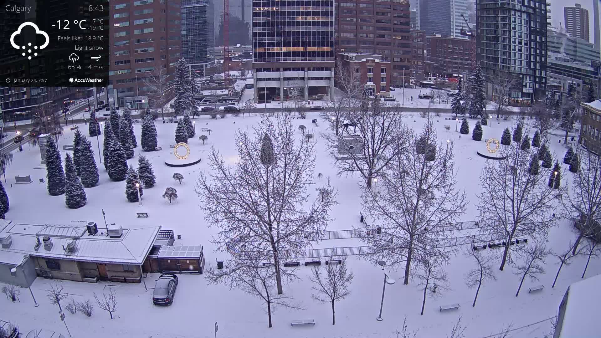 Calgary, Central Memorial Park Live Cam - Calgary, Rocky View County and Foothills County, Alberta, Canada