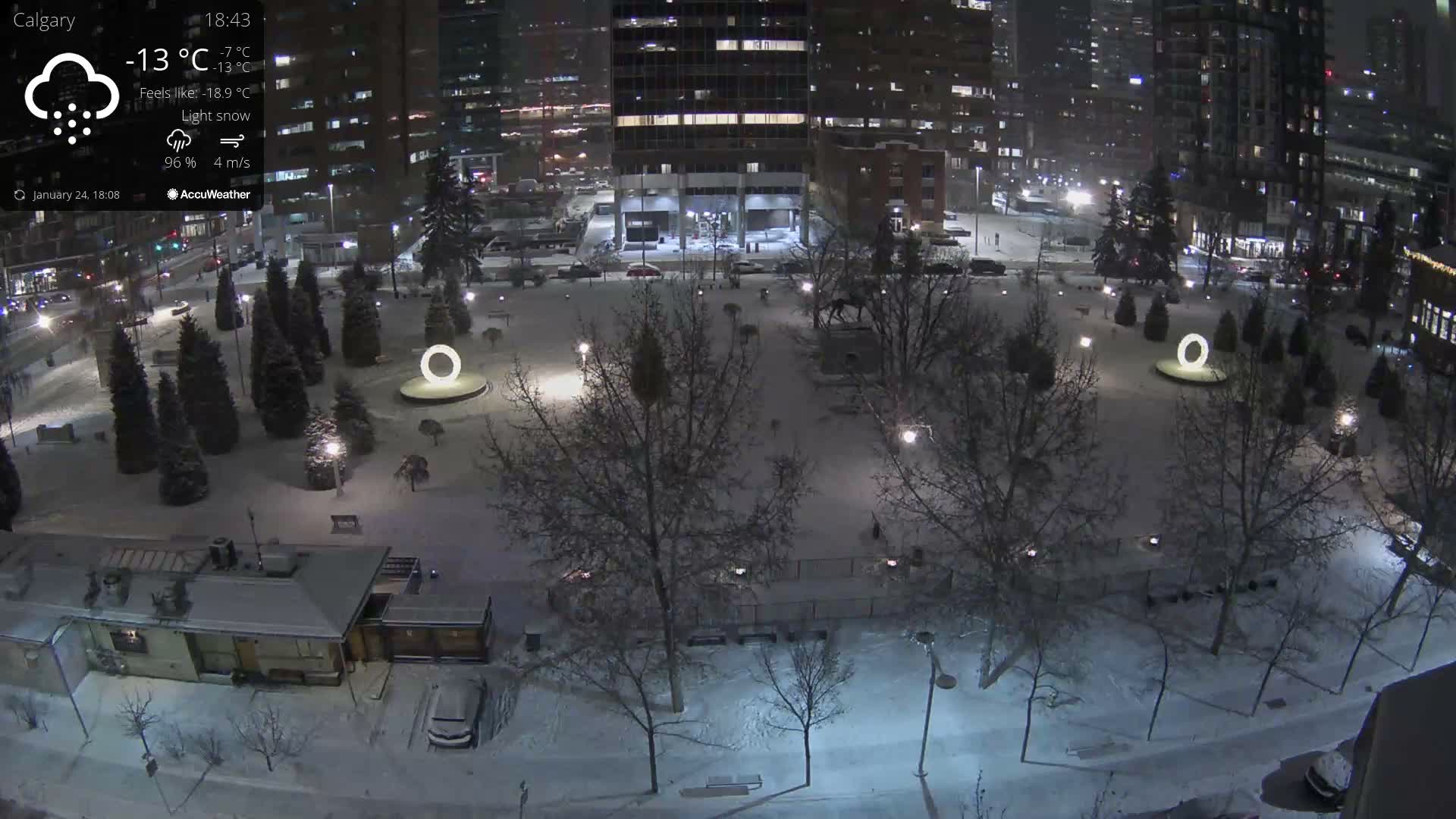 Calgary, Central Memorial Park Live Cam - Calgary, Rocky View County and Foothills County, Alberta, Canada
