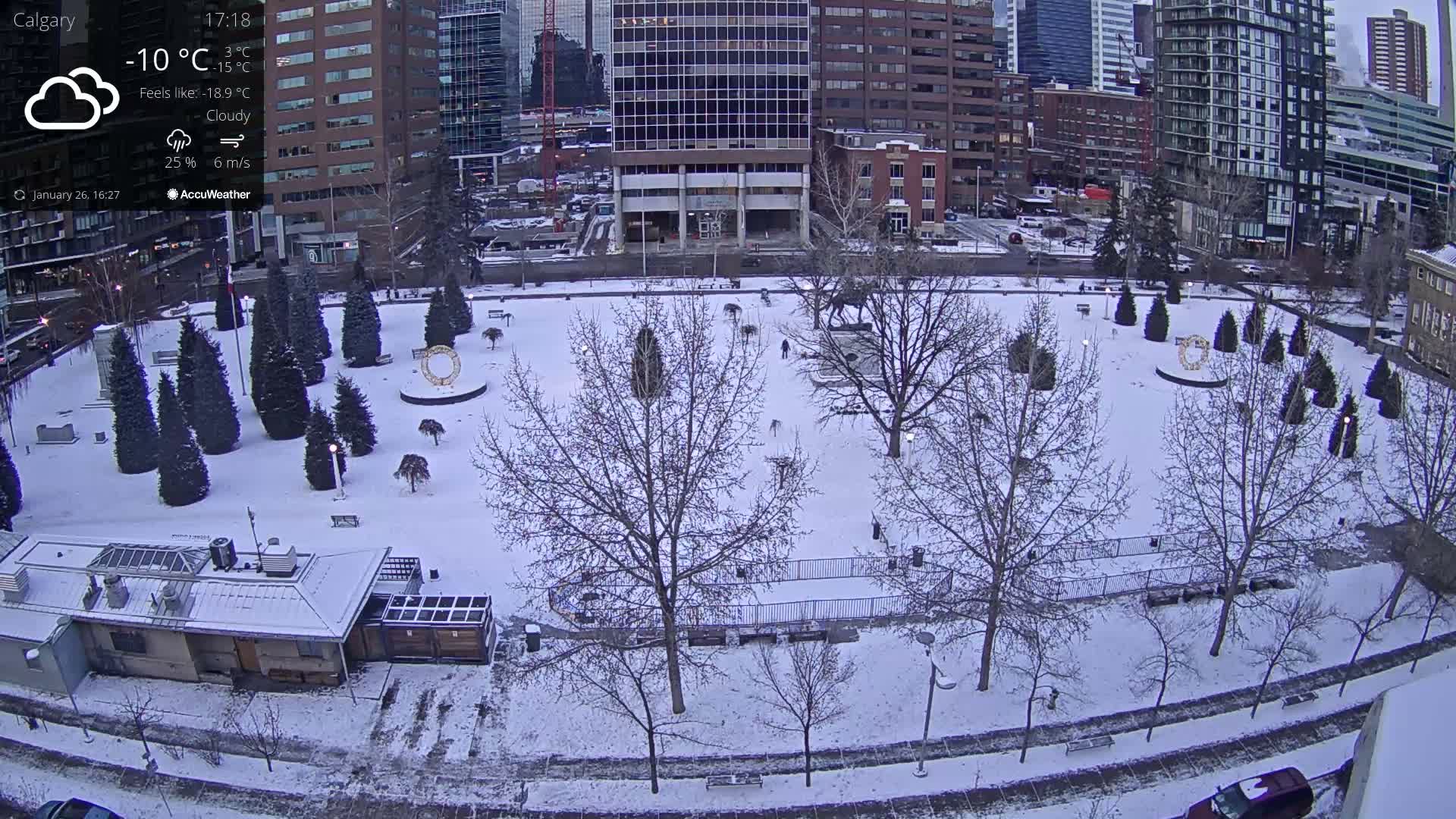 Calgary, Central Memorial Park Live Cam - Calgary, Rocky View County and Foothills County, Alberta, Canada