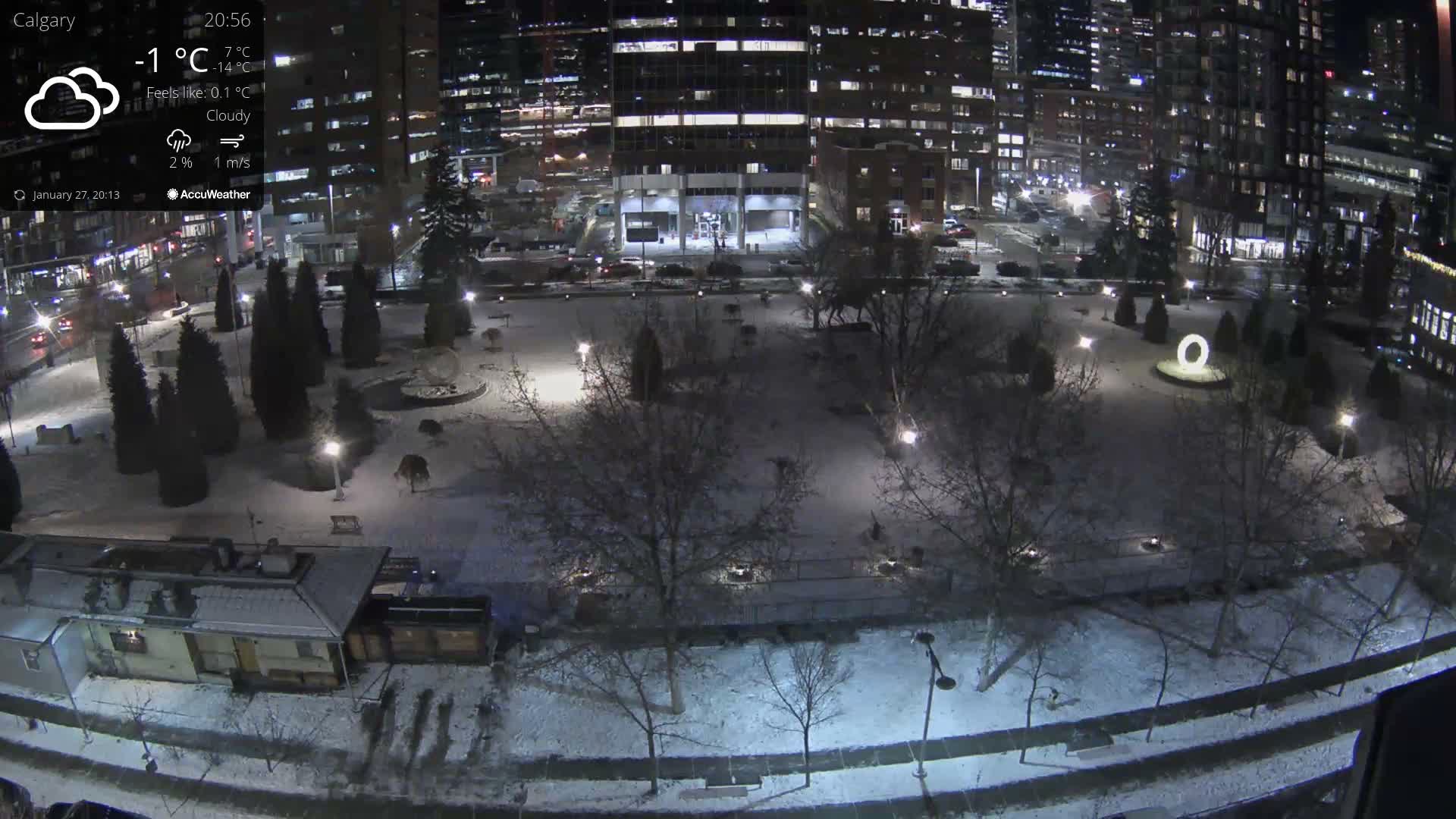 Calgary, Central Memorial Park Live Cam - Calgary, Rocky View County and Foothills County, Alberta, Canada