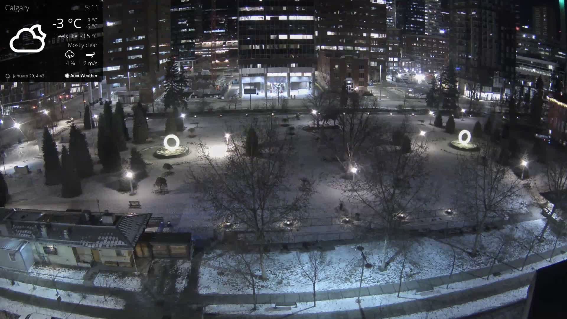 Calgary, Central Memorial Park Live Cam - Calgary, Rocky View County and Foothills County, Alberta, Canada