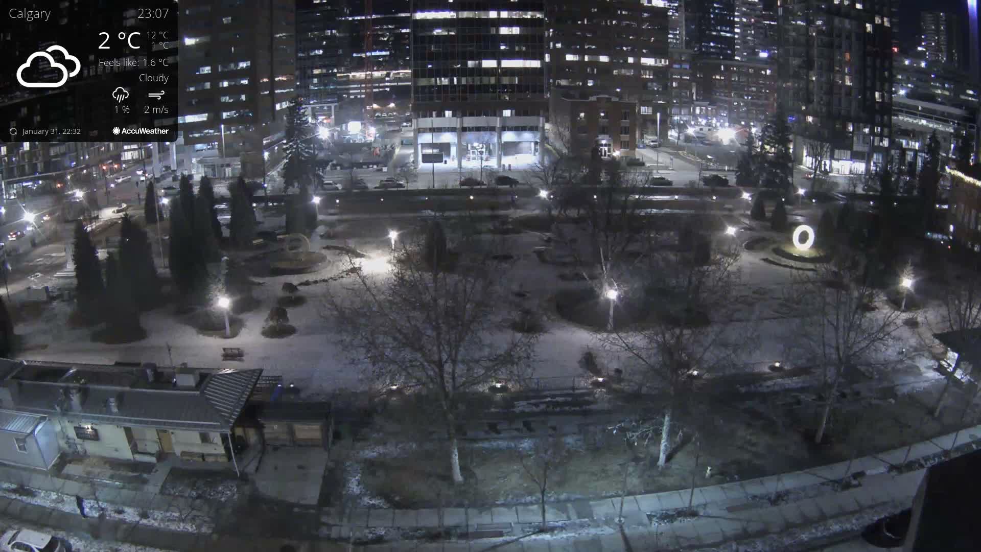 Calgary, Central Memorial Park Live Cam - Calgary, Rocky View County and Foothills County, Alberta, Canada