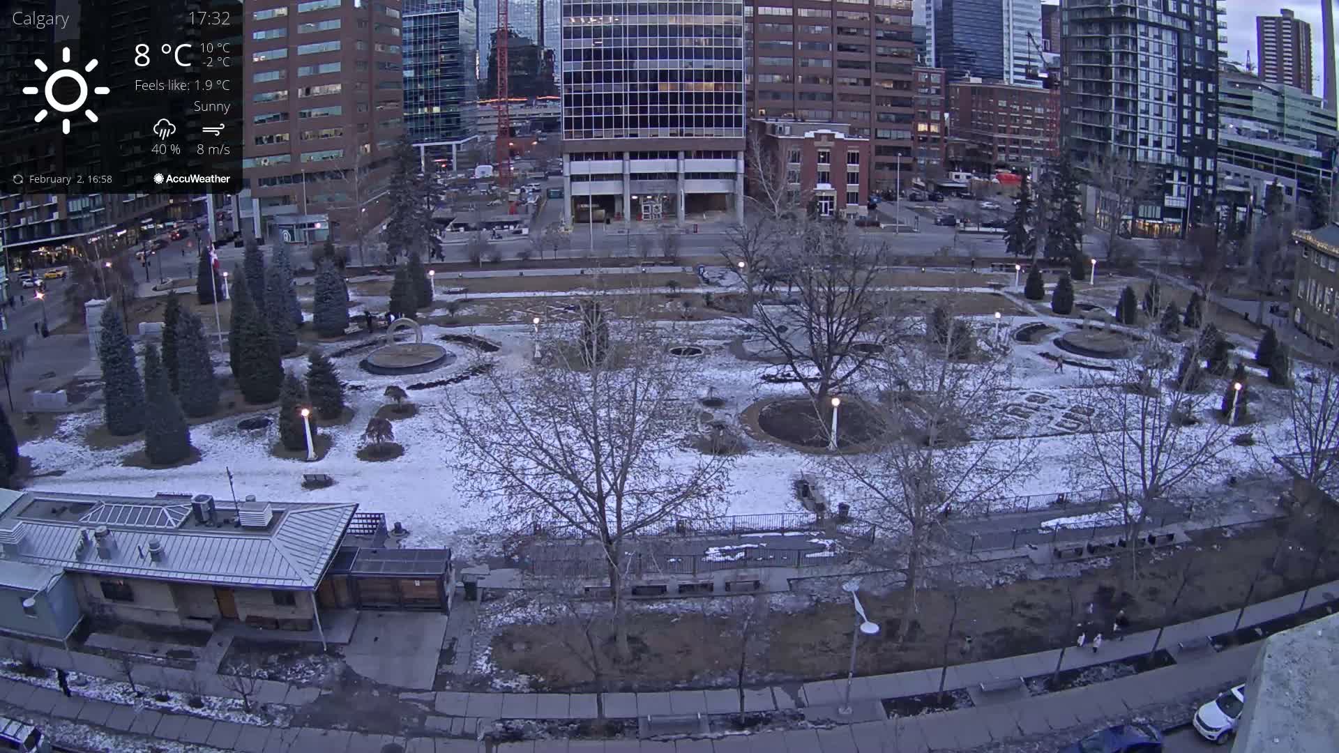 Calgary, Central Memorial Park Live Cam - Calgary, Rocky View County and Foothills County, Alberta, Canada