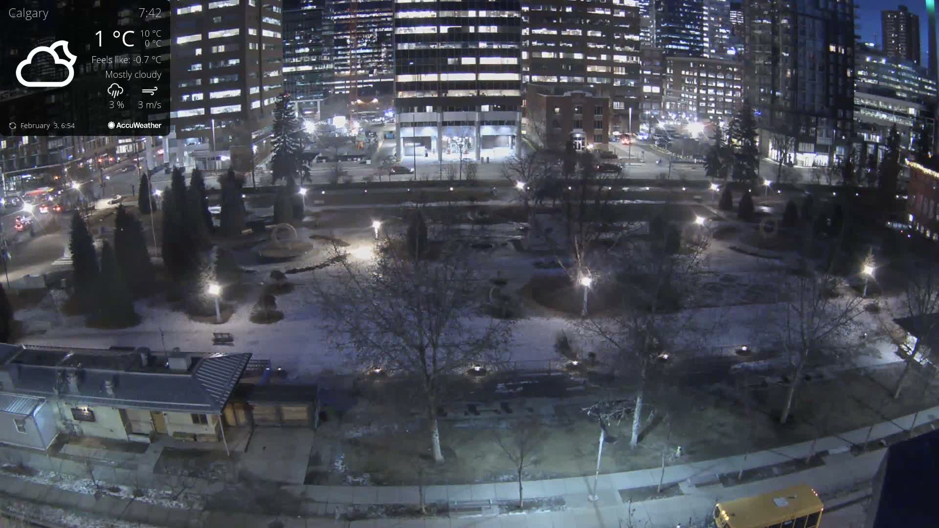 Calgary, Central Memorial Park Live Cam - Calgary, Rocky View County and Foothills County, Alberta, Canada