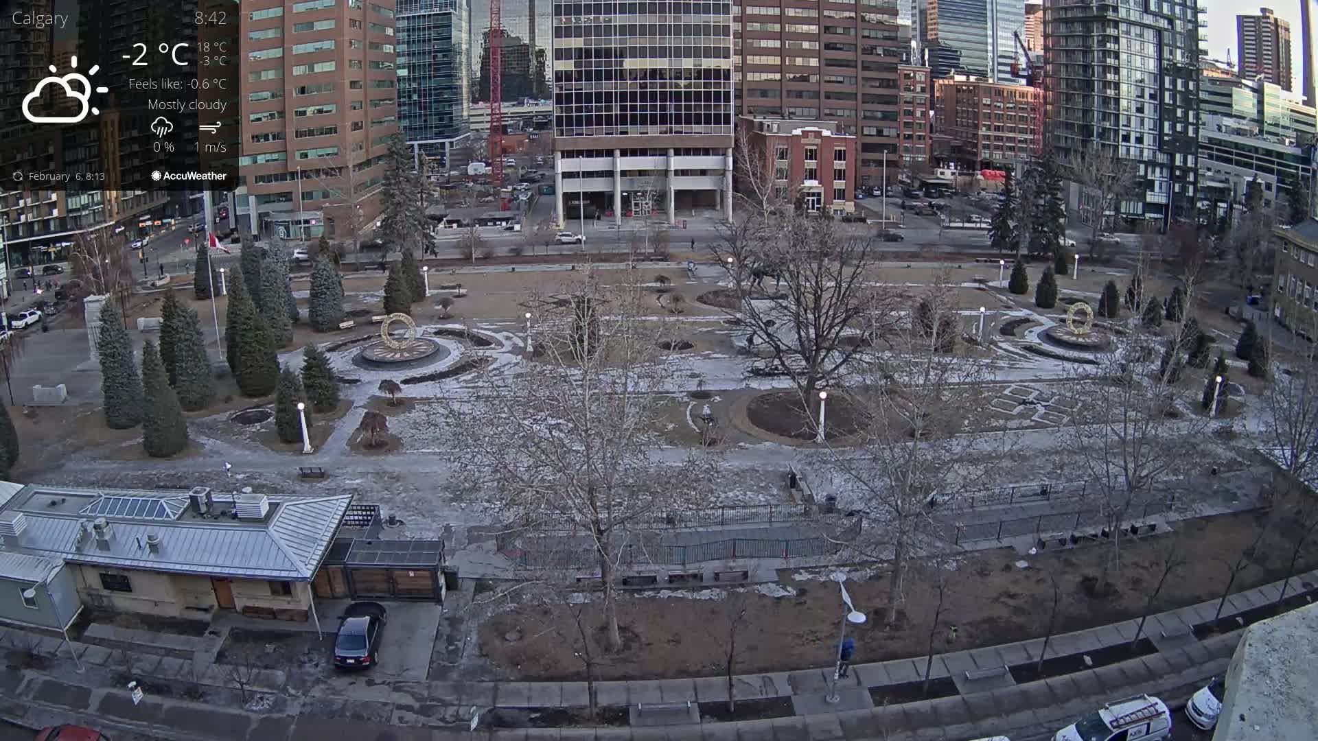 Calgary, Central Memorial Park Live Cam - Calgary, Rocky View County and Foothills County, Alberta, Canada
