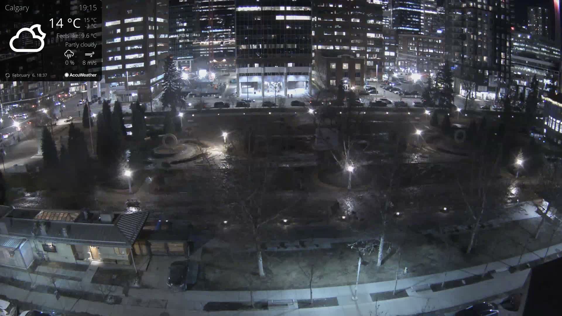 Calgary, Central Memorial Park Live Cam - Calgary, Rocky View County and Foothills County, Alberta, Canada