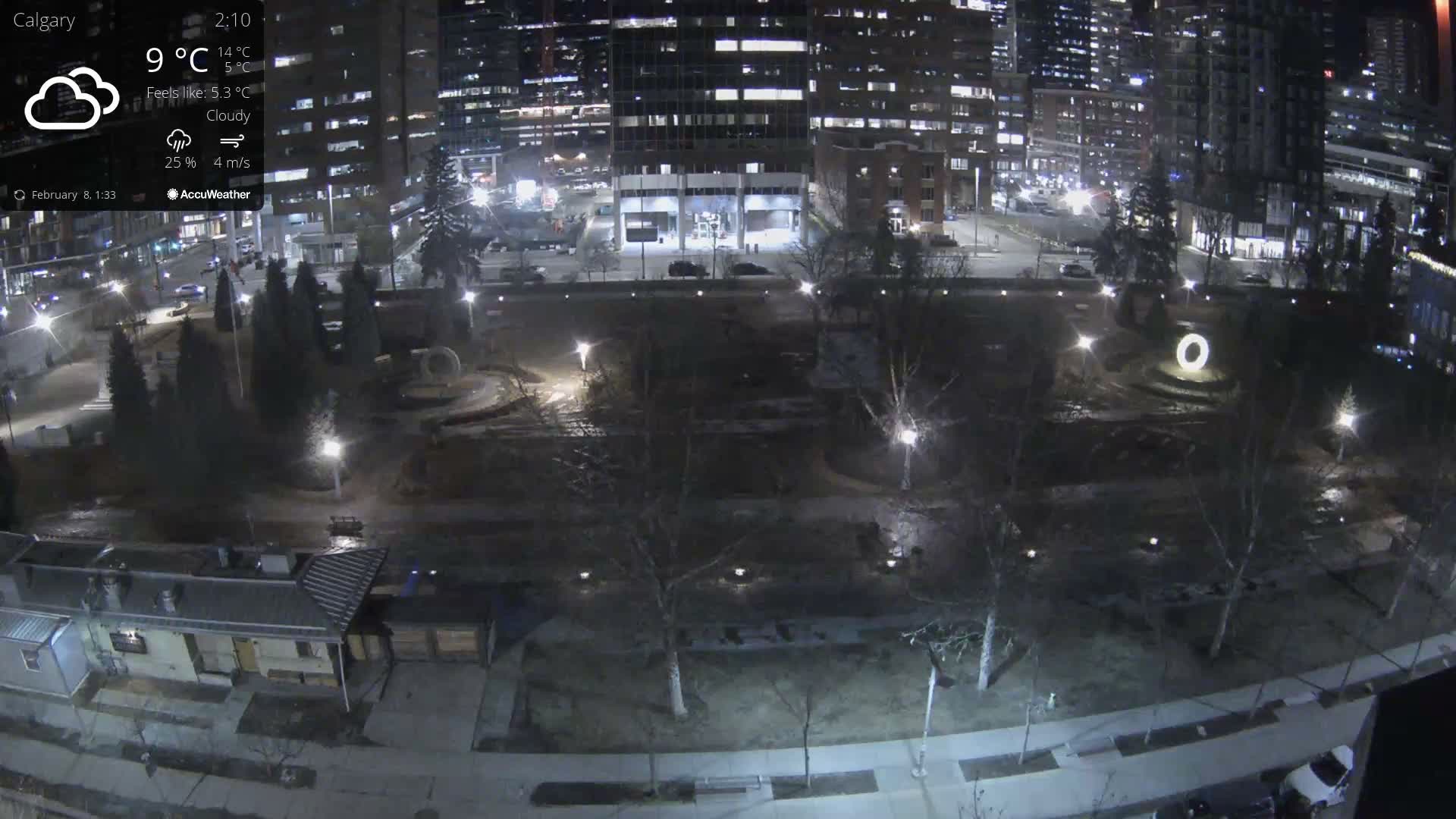 Calgary, Central Memorial Park Live Cam - Calgary, Rocky View County and Foothills County, Alberta, Canada