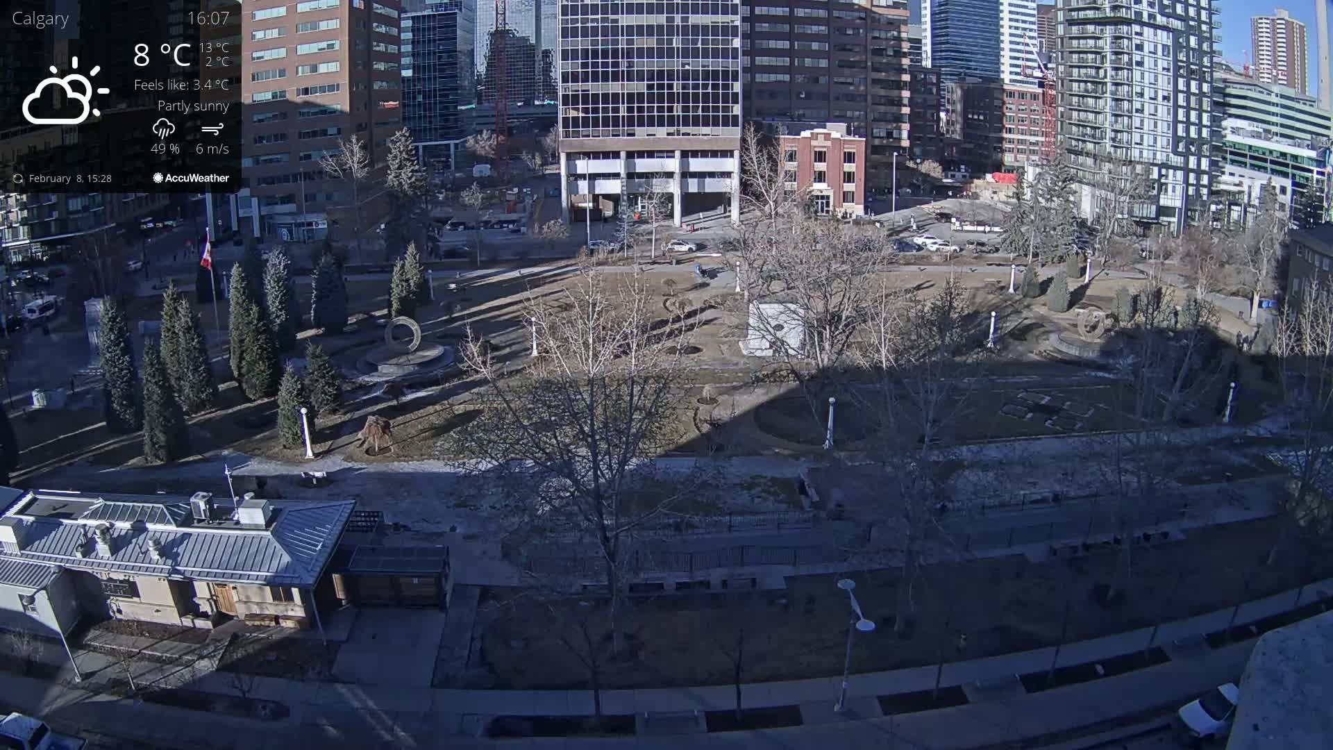 Calgary, Central Memorial Park Live Cam - Calgary, Rocky View County and Foothills County, Alberta, Canada