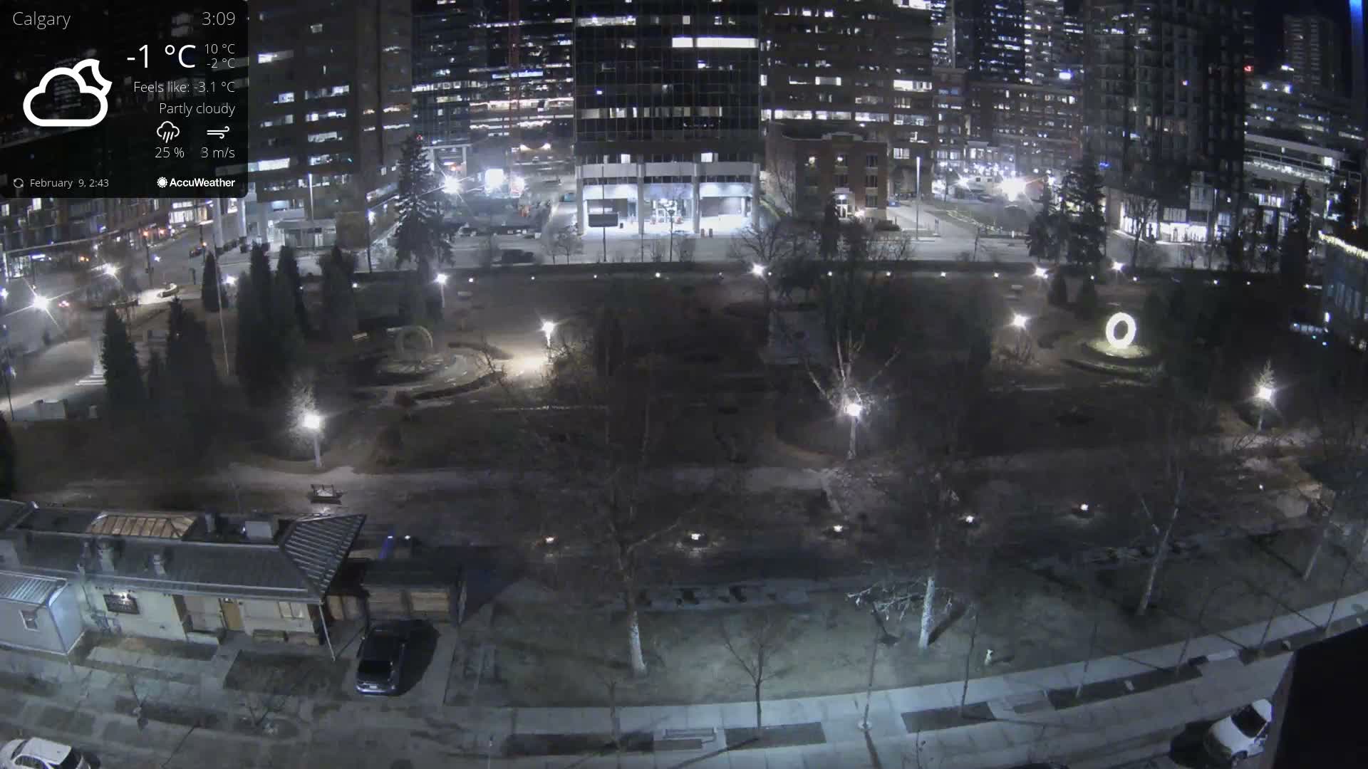 Calgary, Central Memorial Park Live Cam - Calgary, Rocky View County and Foothills County, Alberta, Canada