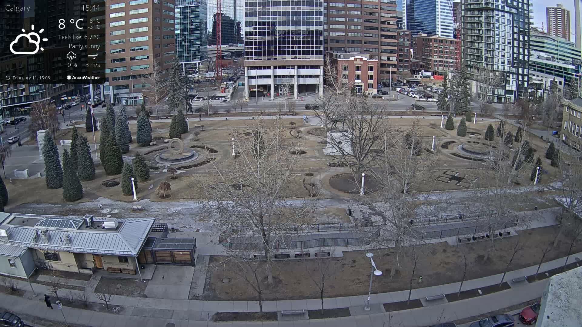 Calgary, Central Memorial Park Live Cam - Calgary, Rocky View County and Foothills County, Alberta, Canada