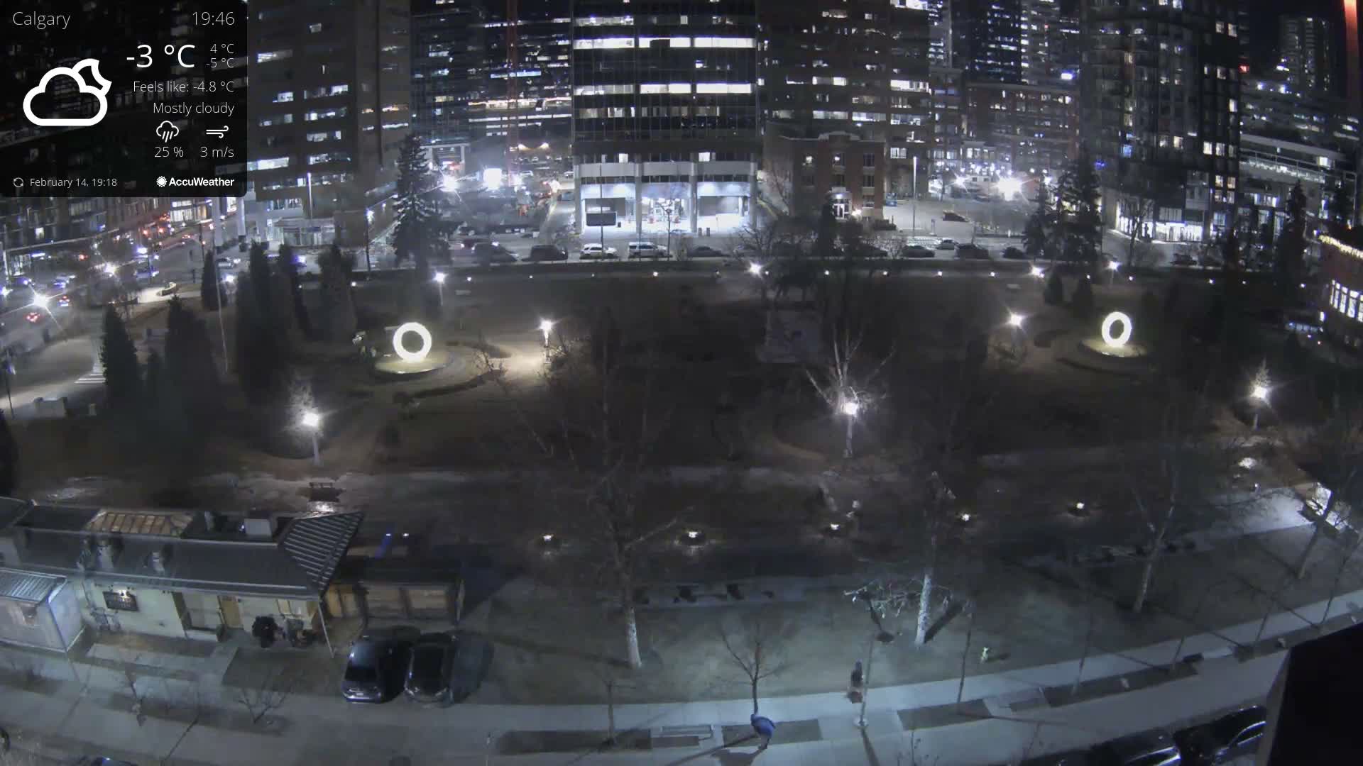 Calgary, Central Memorial Park Live Cam - Calgary, Rocky View County and Foothills County, Alberta, Canada