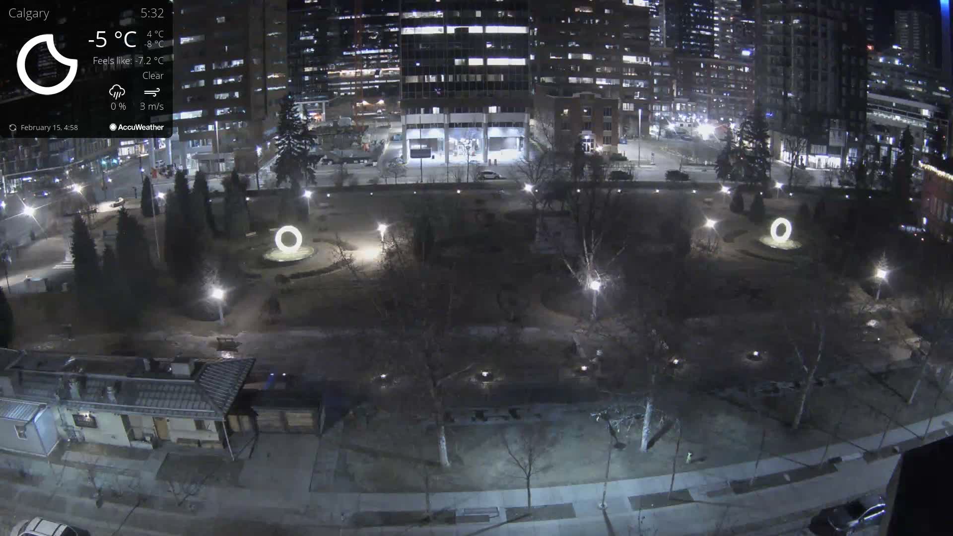 Calgary, Central Memorial Park Live Cam - Calgary, Rocky View County and Foothills County, Alberta, Canada
