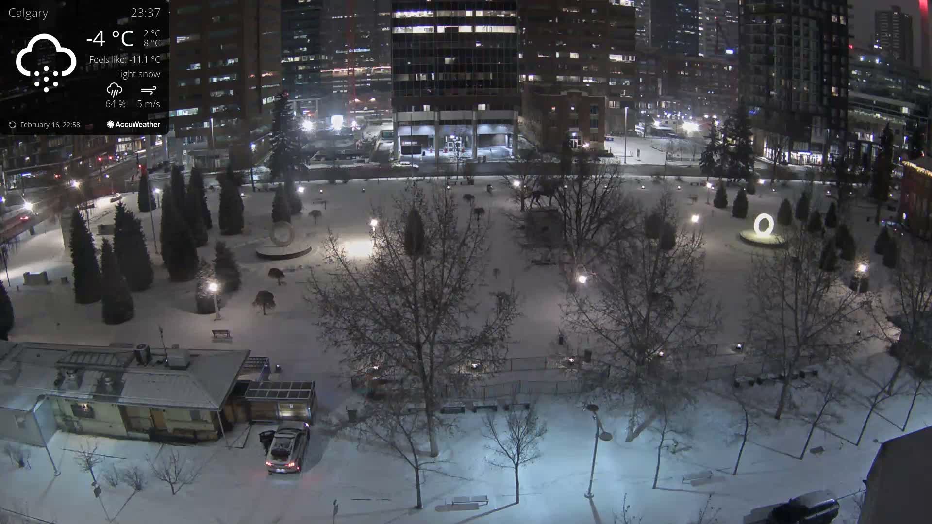 Calgary, Central Memorial Park Live Cam - Calgary, Rocky View County and Foothills County, Alberta, Canada
