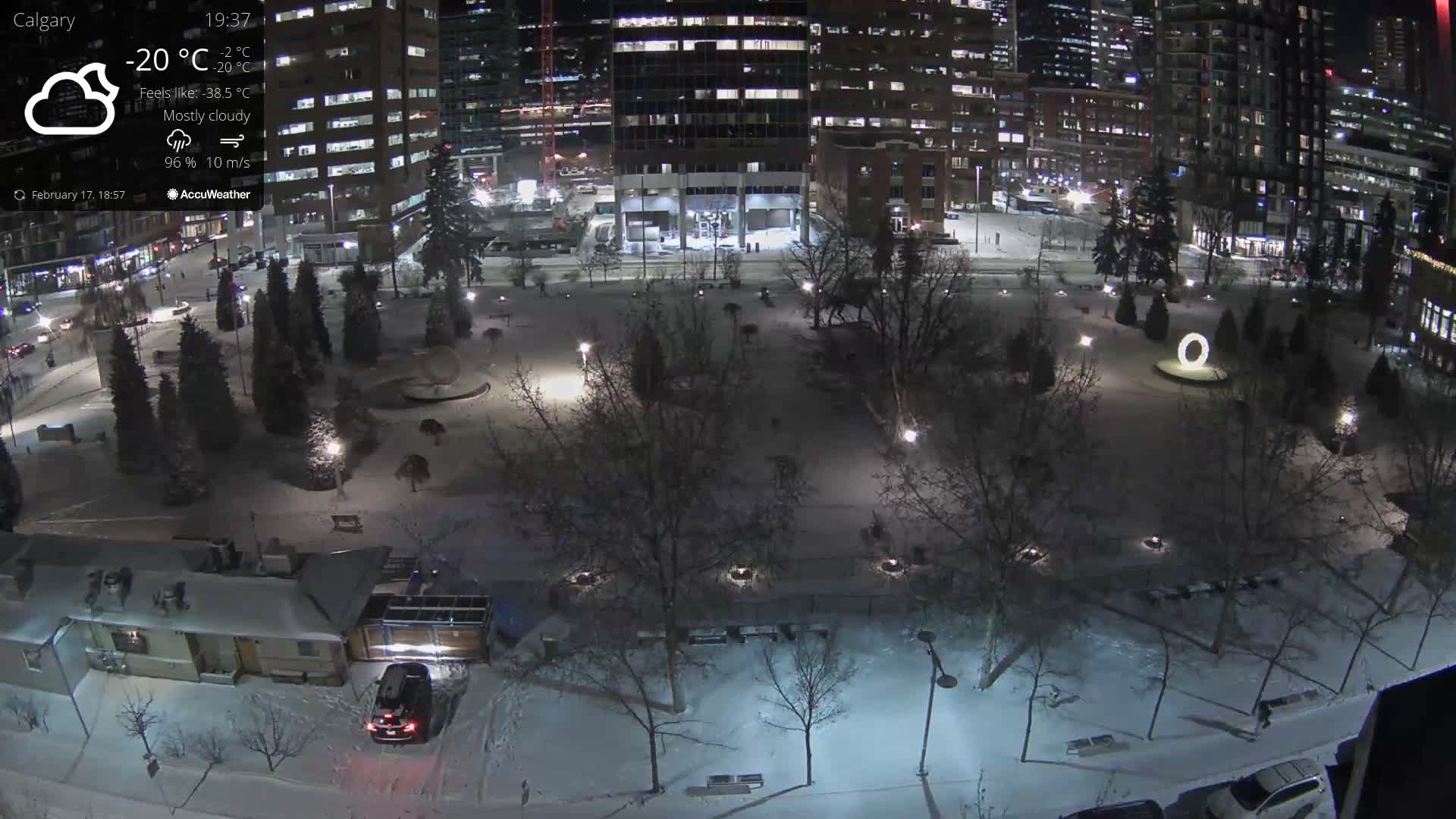 Calgary, Central Memorial Park Live Cam - Calgary, Rocky View County and Foothills County, Alberta, Canada