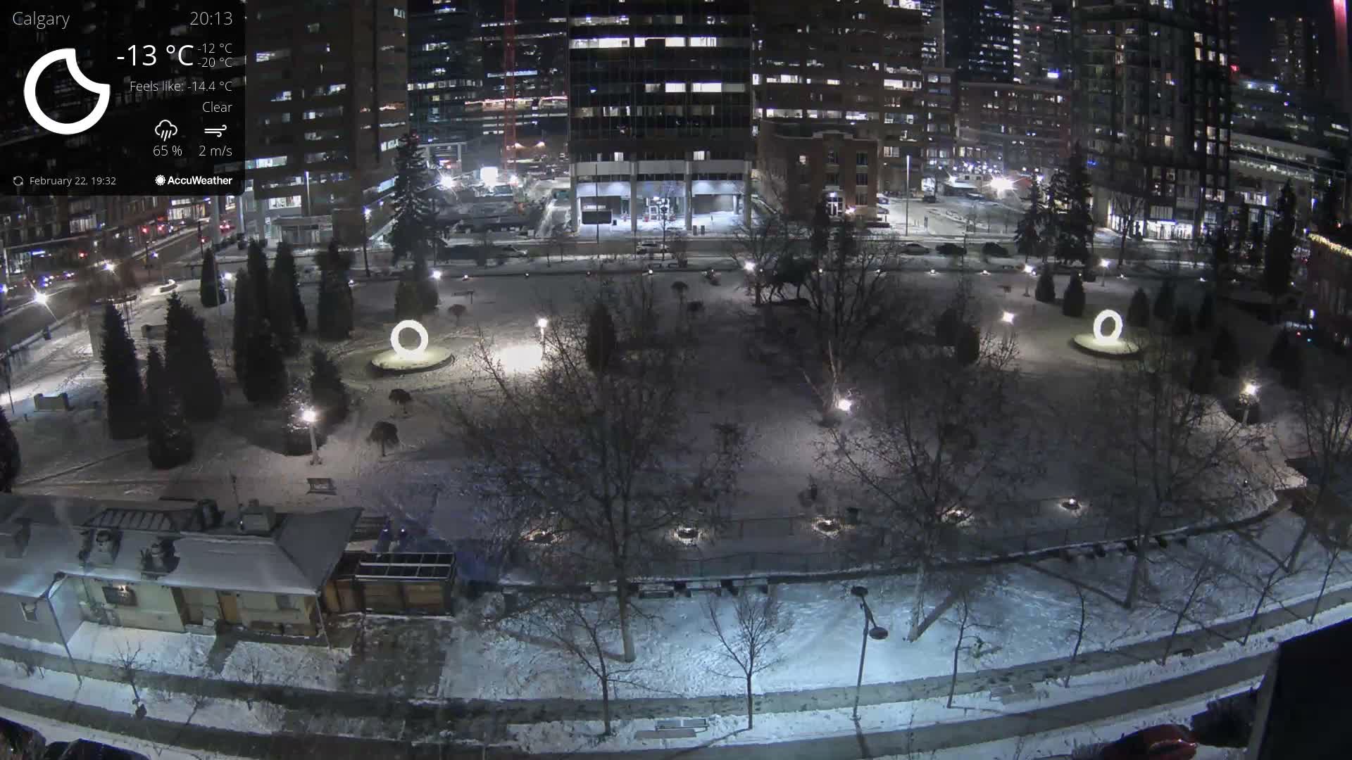 Calgary, Central Memorial Park Live Cam - Calgary, Rocky View County and Foothills County, Alberta, Canada