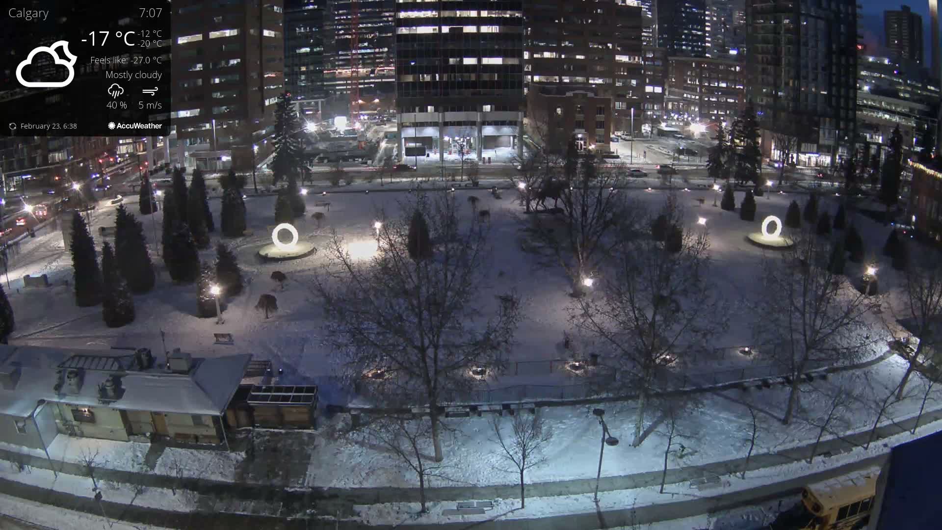 Calgary, Central Memorial Park Live Cam - Calgary, Rocky View County and Foothills County, Alberta, Canada