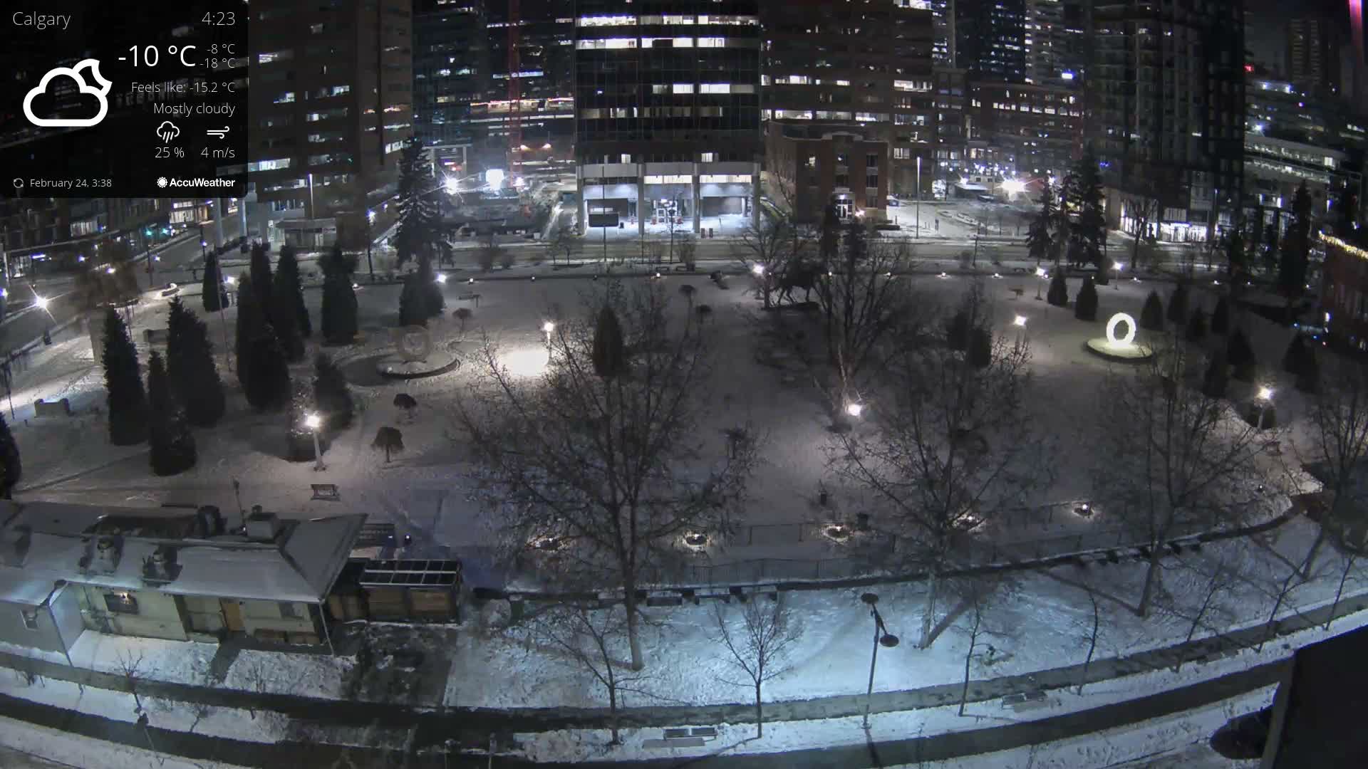 Calgary, Central Memorial Park Live Cam - Calgary, Rocky View County and Foothills County, Alberta, Canada