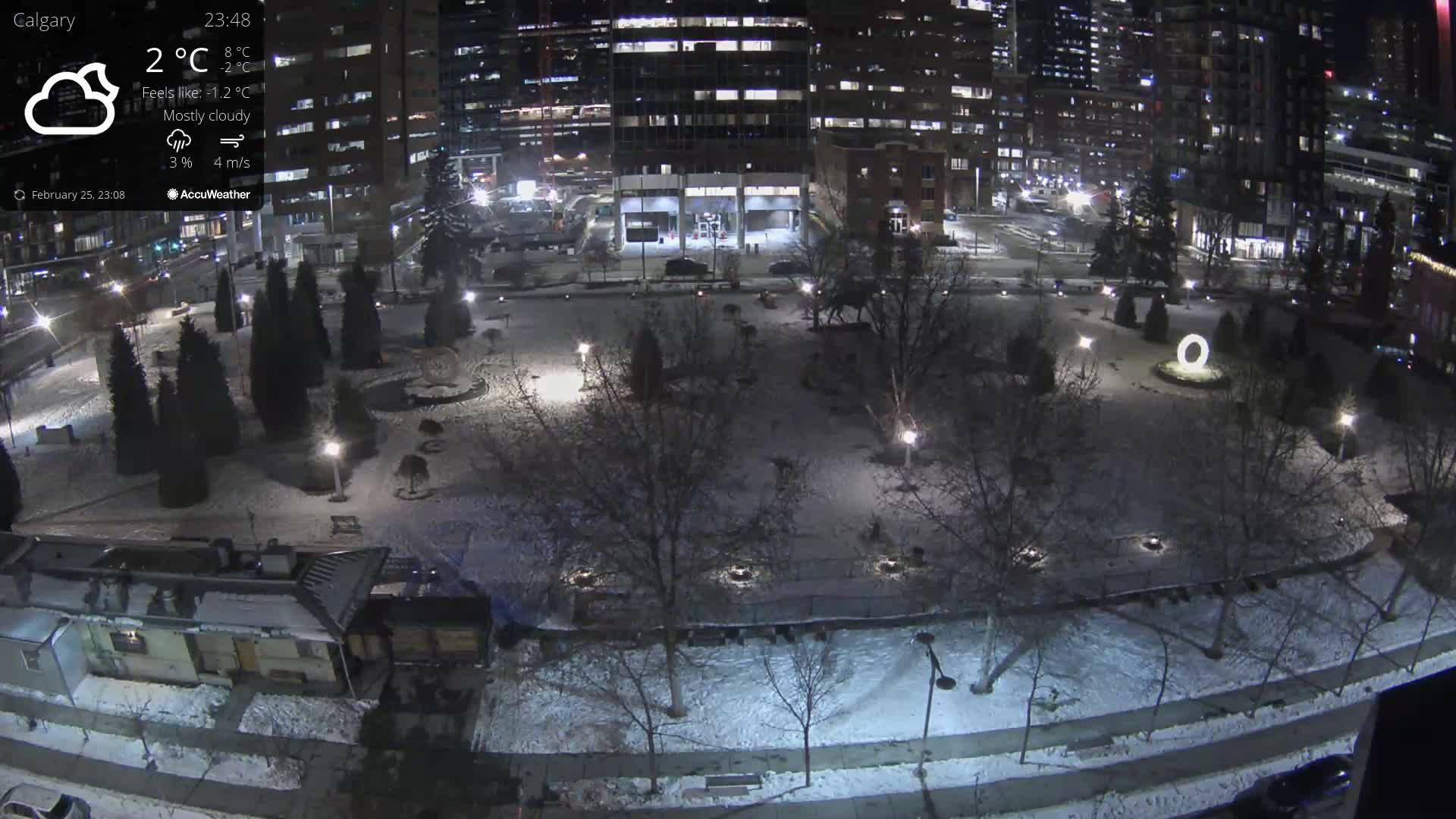 Calgary, Central Memorial Park Live Cam - Calgary, Rocky View County and Foothills County, Alberta, Canada