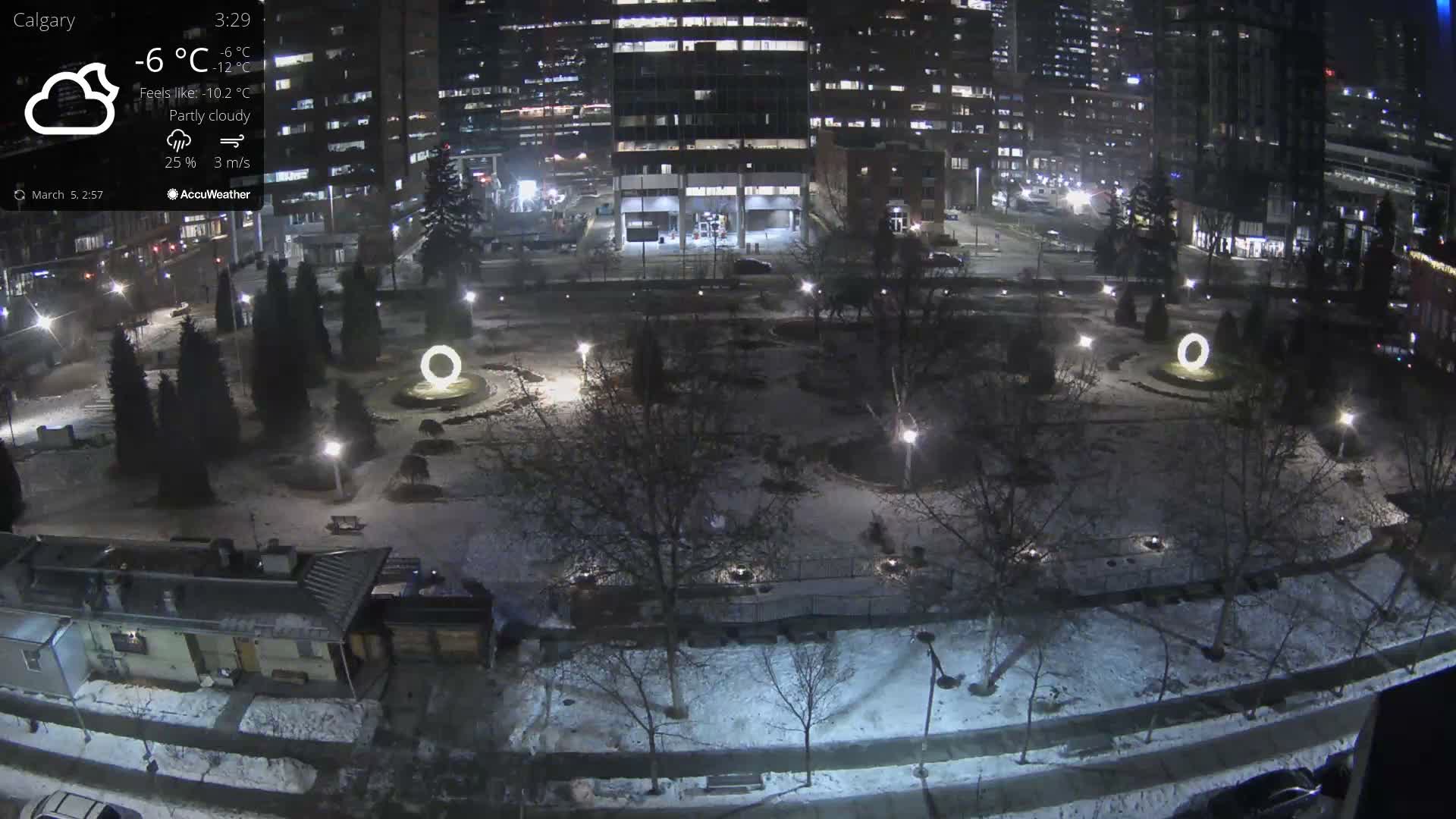 Calgary, Central Memorial Park Live Cam - Calgary, Rocky View County and Foothills County, Alberta, Canada
