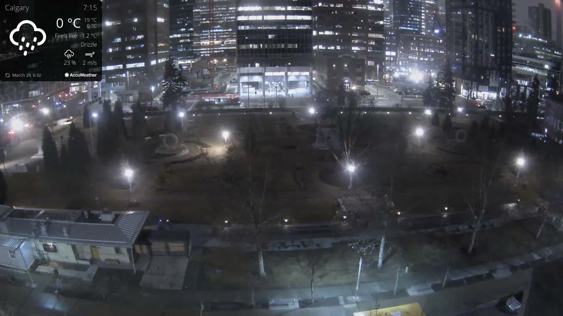 Calgary, Central Memorial Park Live Cam - Calgary, Rocky View County and Foothills County, Alberta, Canada