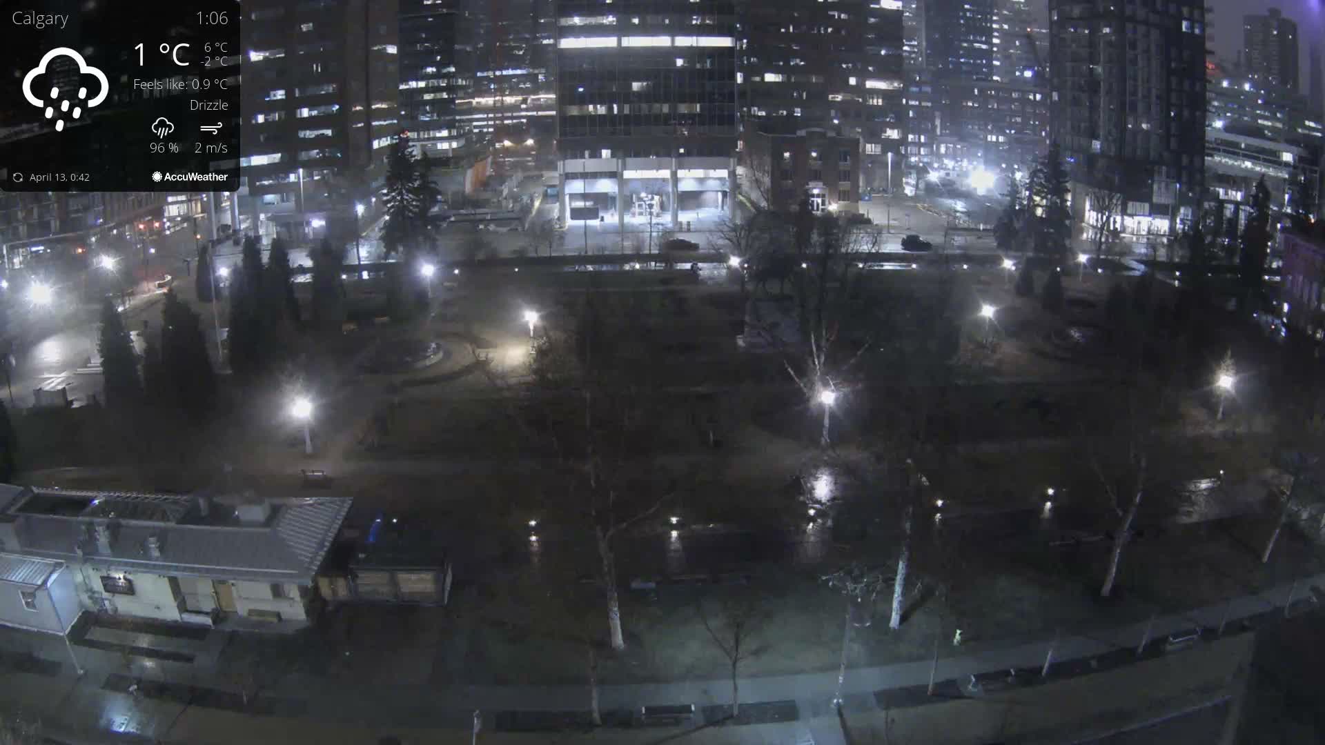Calgary, Central Memorial Park Live Cam - Calgary, Rocky View County and Foothills County, Alberta, Canada