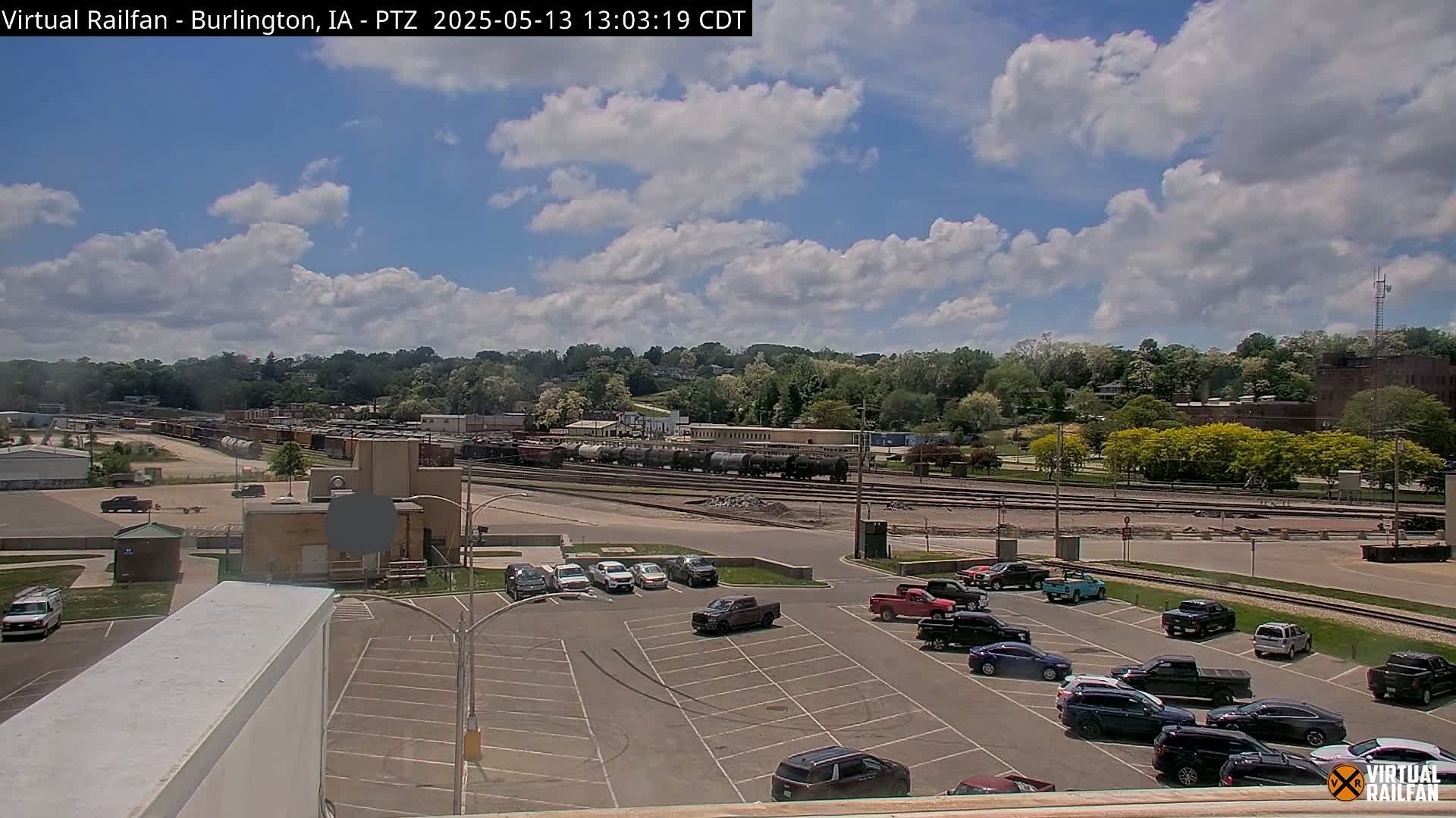 Burlington City & Mississippi River& BNSF Railway Burlington Station Live Cam - Burlington, Des Moines, Iowa, USA