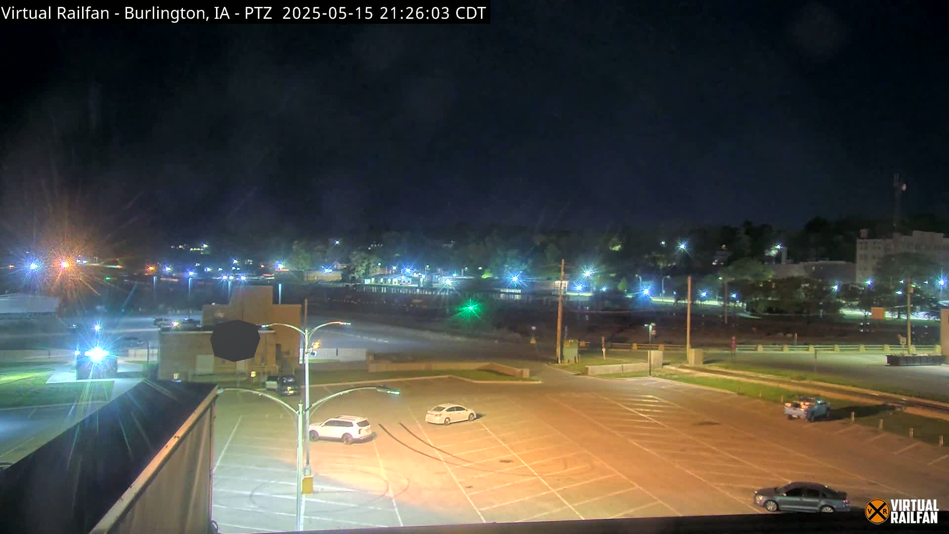 Burlington City & Mississippi River& BNSF Railway Burlington Station Live Cam - Burlington, Des Moines, Iowa, USA