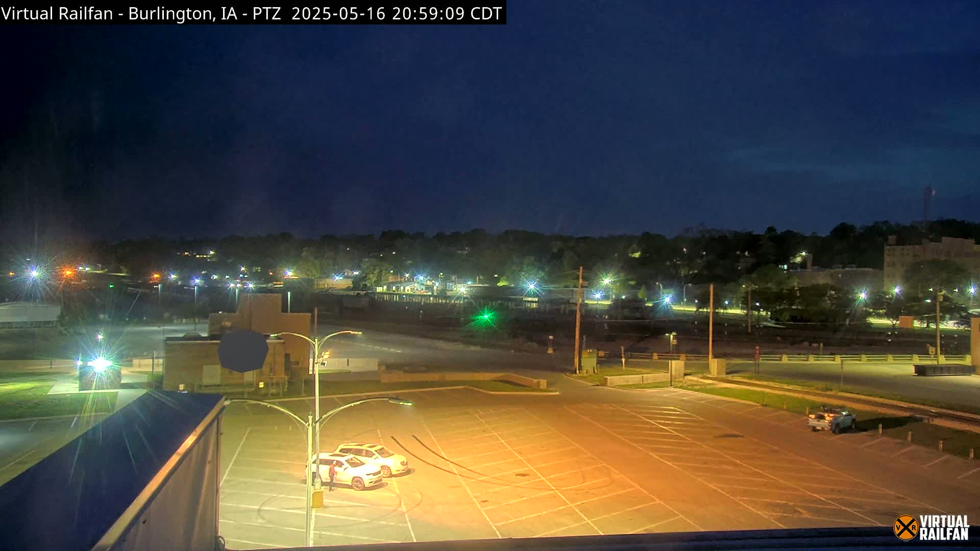 Burlington City & Mississippi River& BNSF Railway Burlington Station Live Cam - Burlington, Des Moines, Iowa, USA