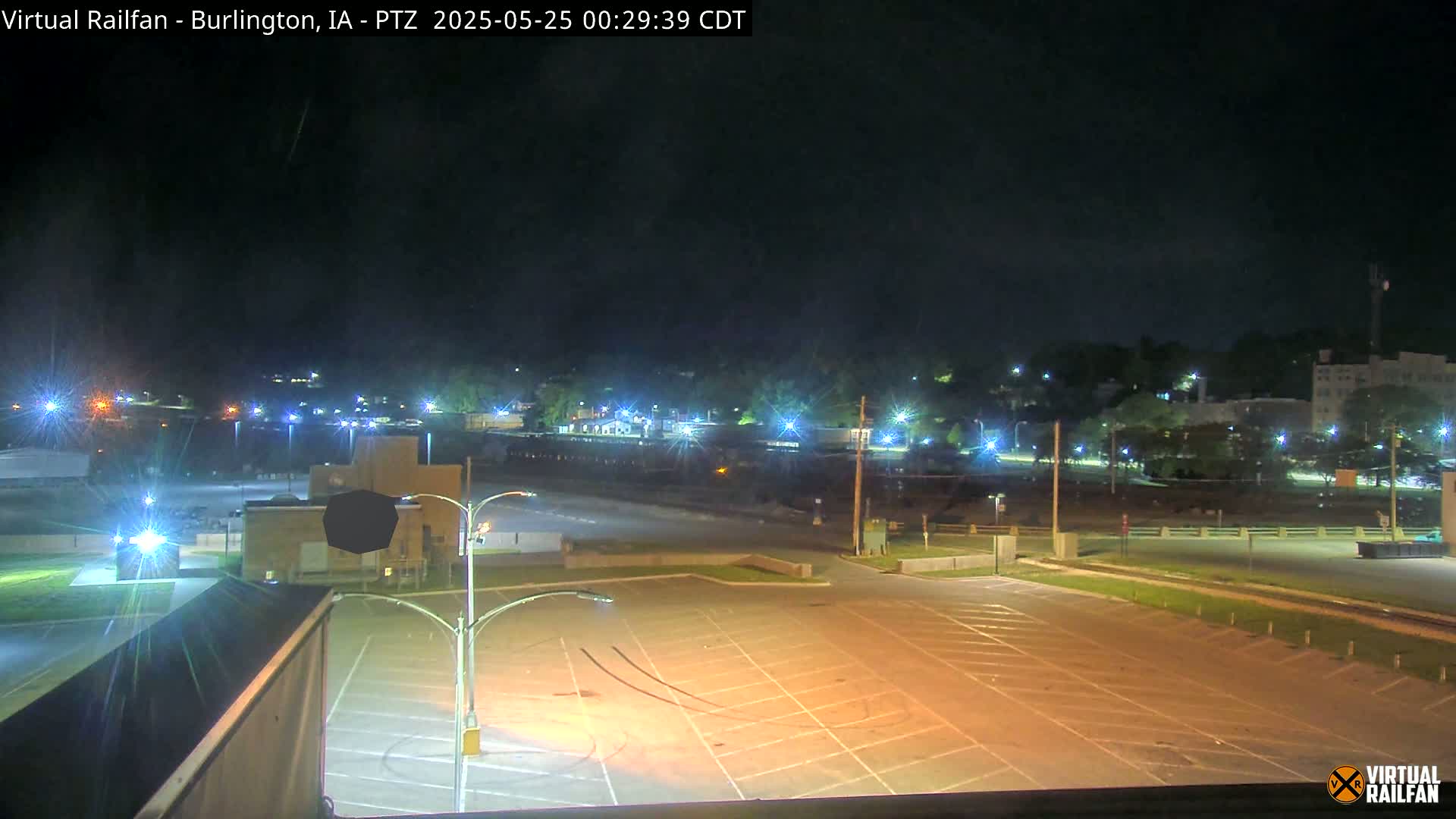 Burlington City & Mississippi River& BNSF Railway Burlington Station Live Cam - Burlington, Des Moines, Iowa, USA