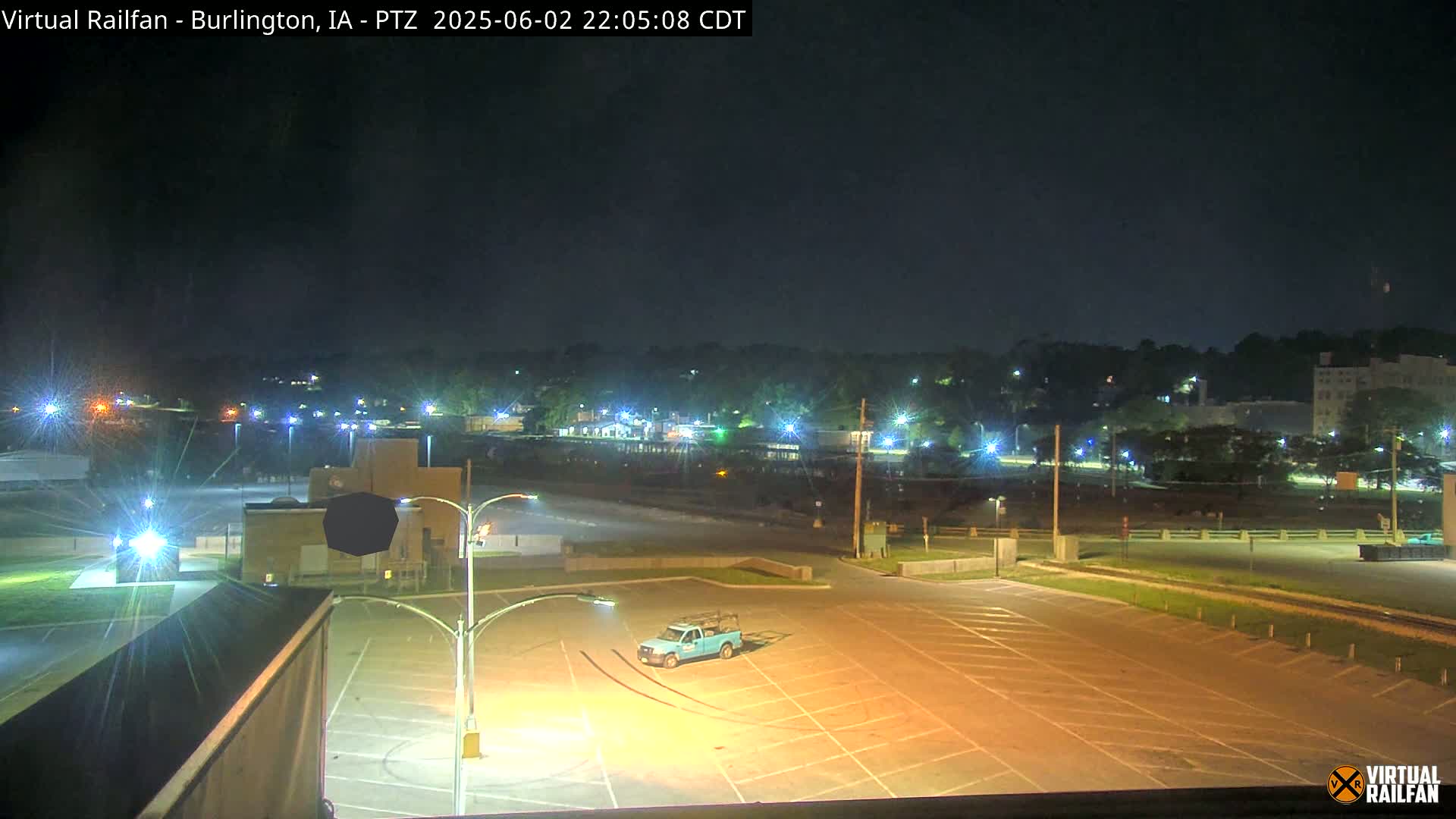 Burlington City & Mississippi River& BNSF Railway Burlington Station Live Cam - Burlington, Des Moines, Iowa, USA