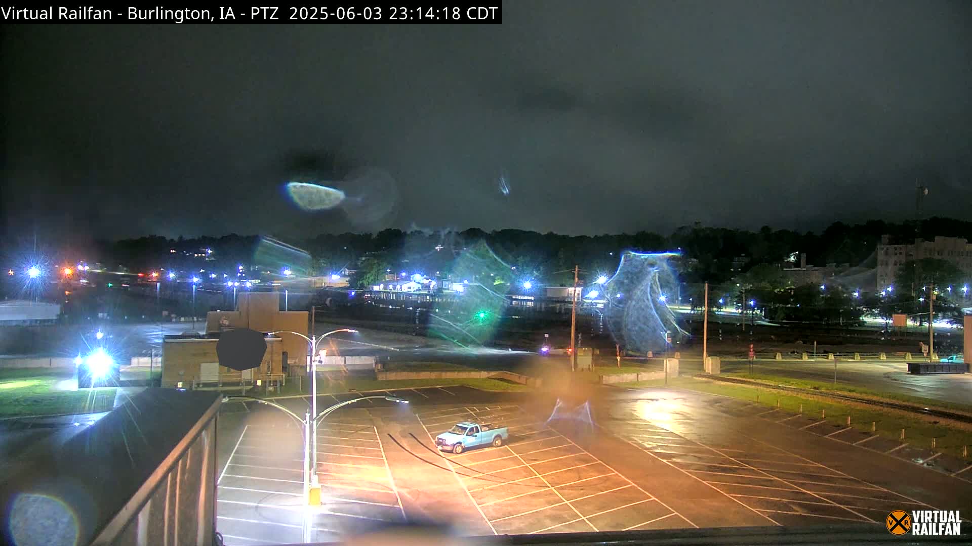 Burlington City & Mississippi River& BNSF Railway Burlington Station Live Cam - Burlington, Des Moines, Iowa, USA