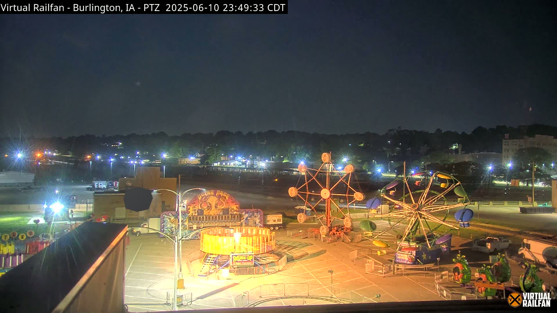 Burlington City & Mississippi River& BNSF Railway Burlington Station Live Cam - Burlington, Des Moines, Iowa, USA