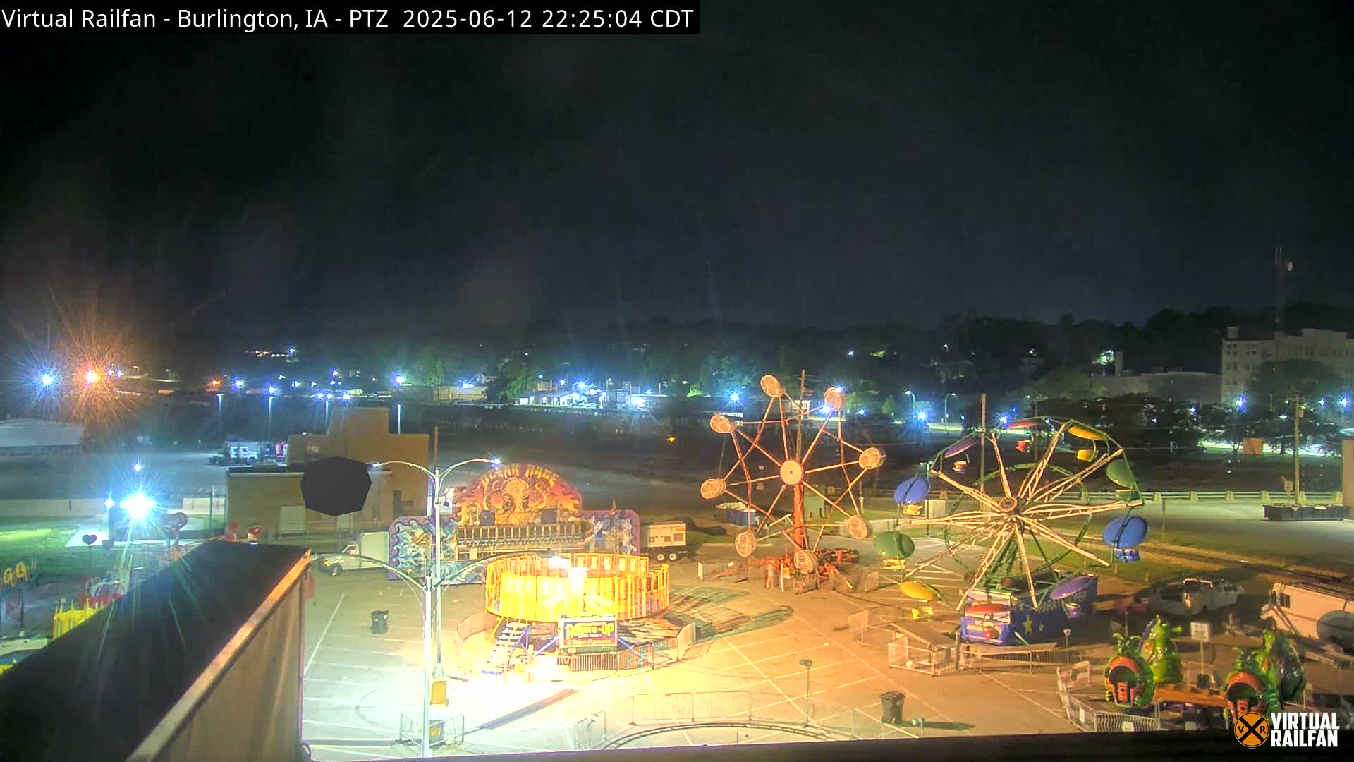 Burlington City & Mississippi River& BNSF Railway Burlington Station Live Cam - Burlington, Des Moines, Iowa, USA