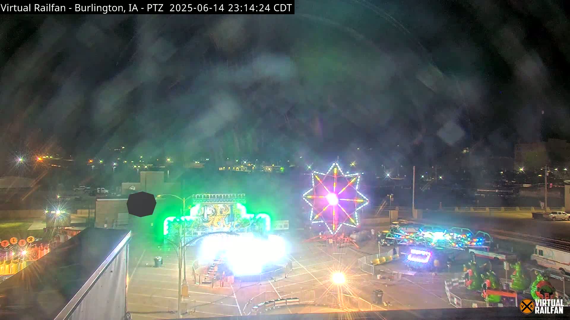 Burlington City & Mississippi River& BNSF Railway Burlington Station Live Cam - Burlington, Des Moines, Iowa, USA