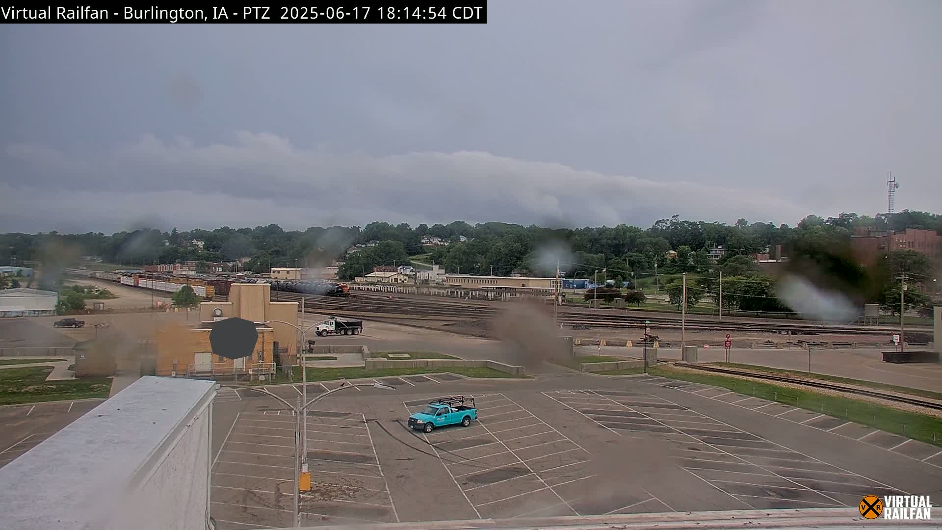 Burlington City & Mississippi River& BNSF Railway Burlington Station Live Cam - Burlington, Des Moines, Iowa, USA