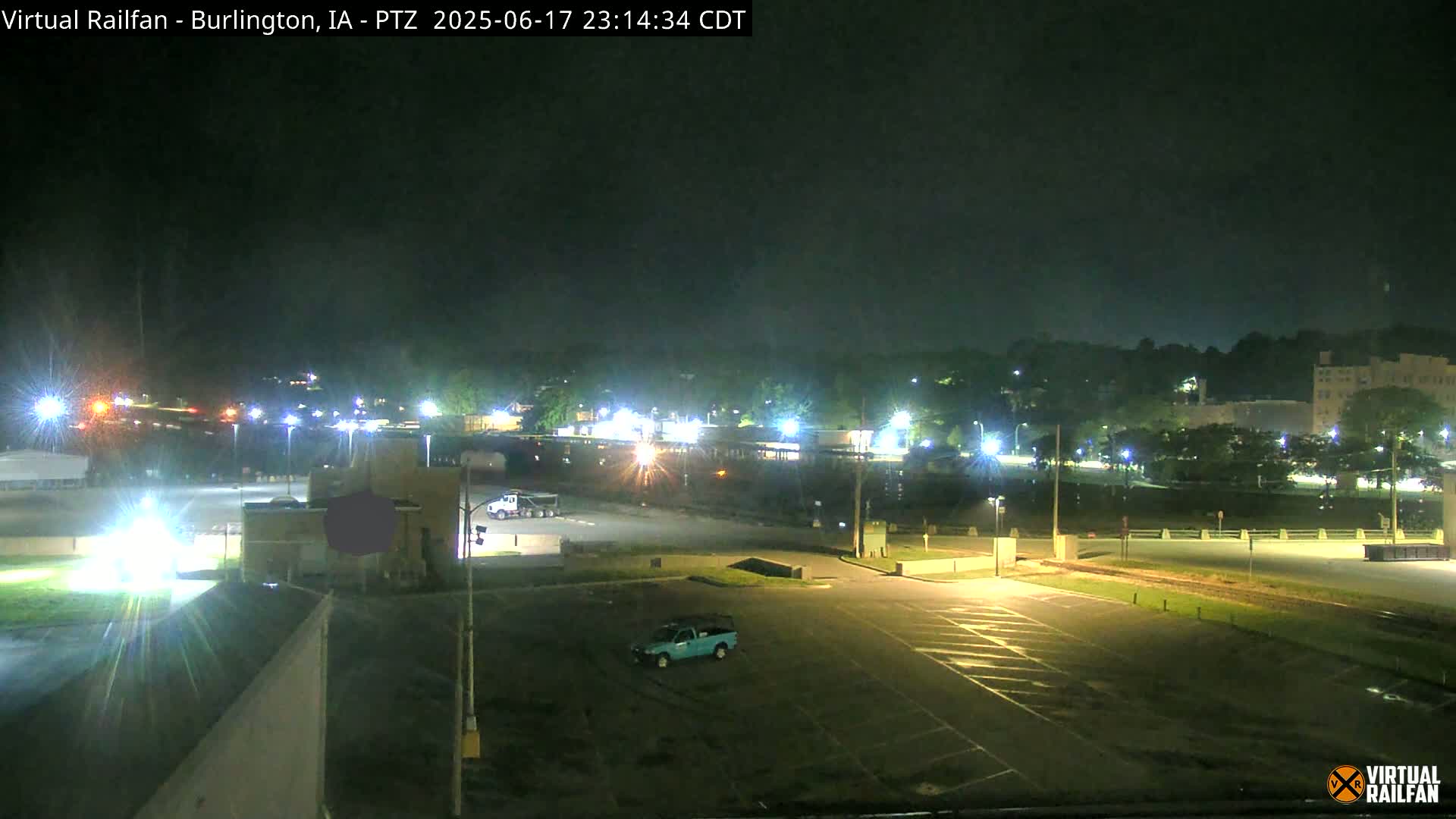Burlington City & Mississippi River& BNSF Railway Burlington Station Live Cam - Burlington, Des Moines, Iowa, USA