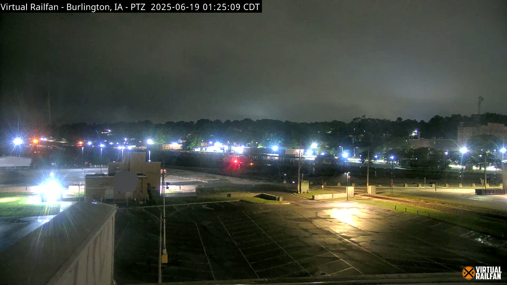 Burlington City & Mississippi River& BNSF Railway Burlington Station Live Cam - Burlington, Des Moines, Iowa, USA