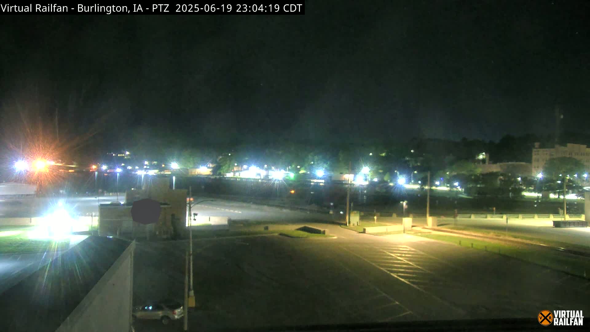 Burlington City & Mississippi River& BNSF Railway Burlington Station Live Cam - Burlington, Des Moines, Iowa, USA