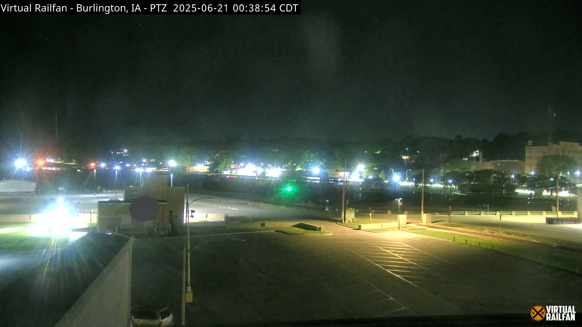 Burlington City & Mississippi River& BNSF Railway Burlington Station Live Cam - Burlington, Des Moines, Iowa, USA