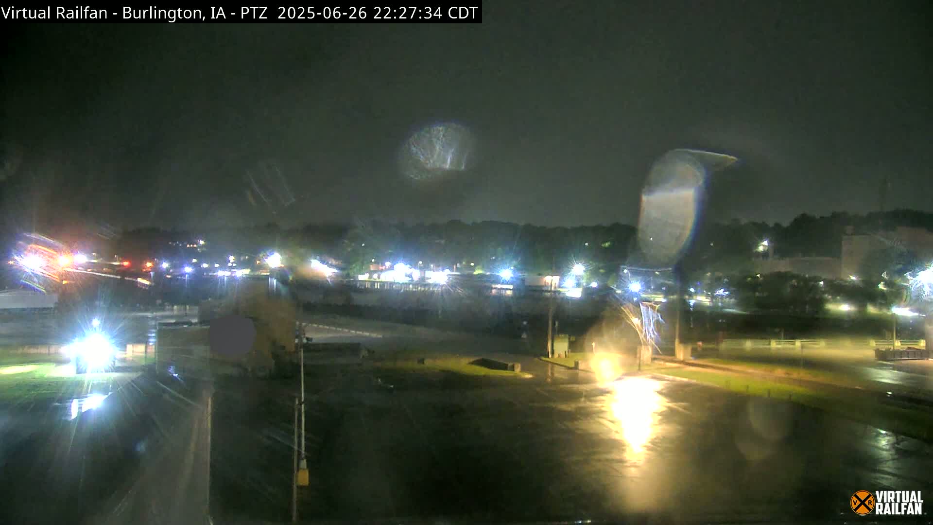Burlington City & Mississippi River& BNSF Railway Burlington Station Live Cam - Burlington, Des Moines, Iowa, USA