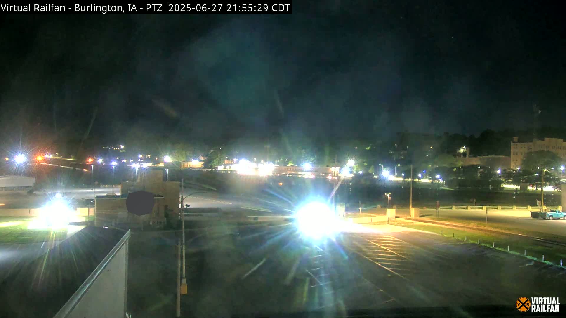 Burlington City & Mississippi River& BNSF Railway Burlington Station Live Cam - Burlington, Des Moines, Iowa, USA