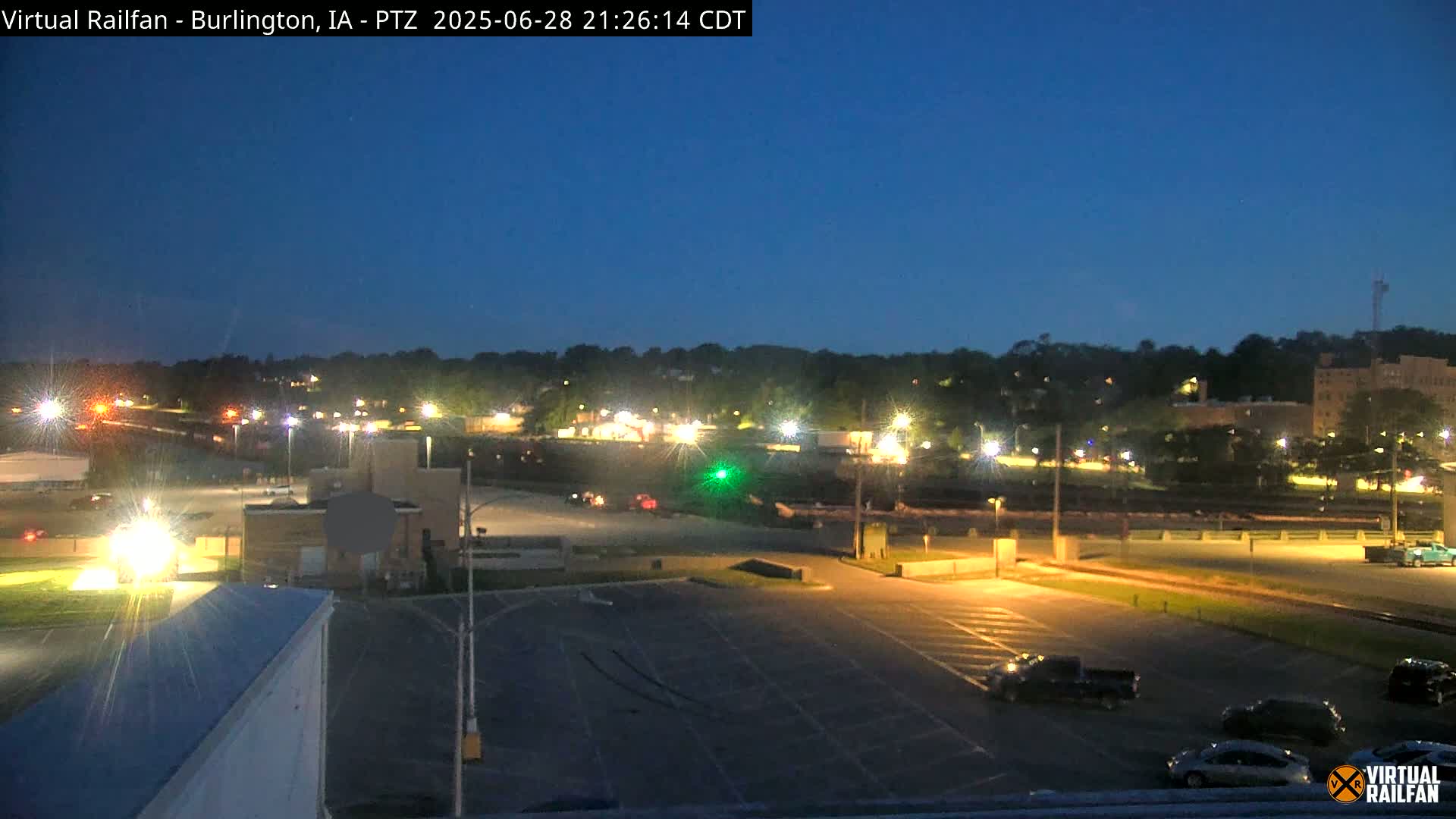 Burlington City & Mississippi River& BNSF Railway Burlington Station Live Cam - Burlington, Des Moines, Iowa, USA