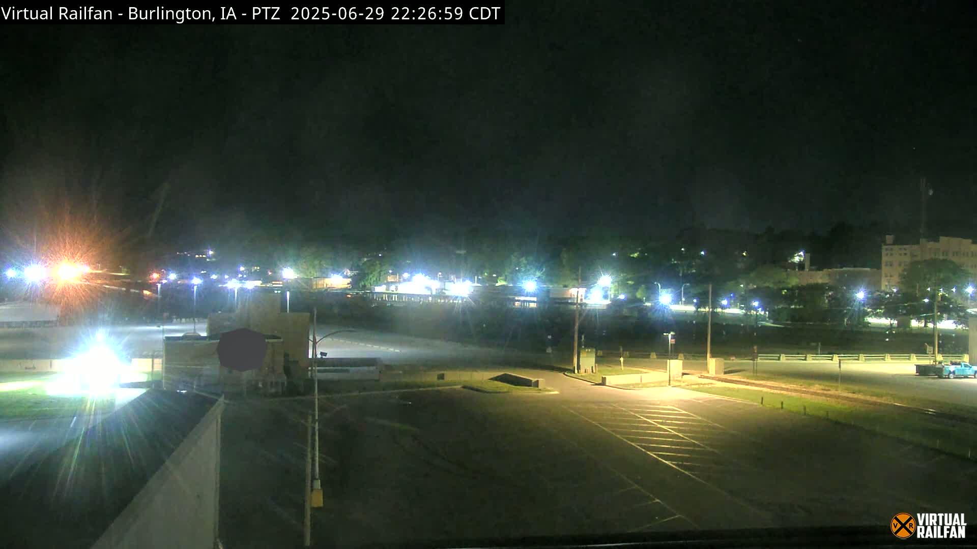 Burlington City & Mississippi River& BNSF Railway Burlington Station Live Cam - Burlington, Des Moines, Iowa, USA