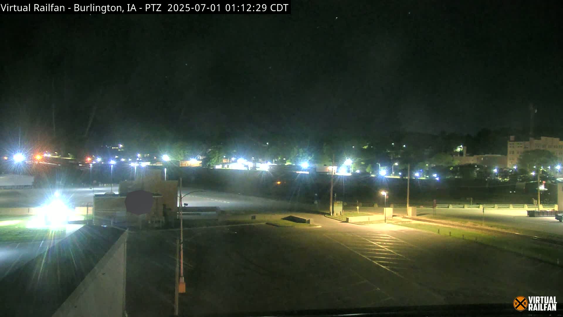 Burlington City & Mississippi River& BNSF Railway Burlington Station Live Cam - Burlington, Des Moines, Iowa, USA