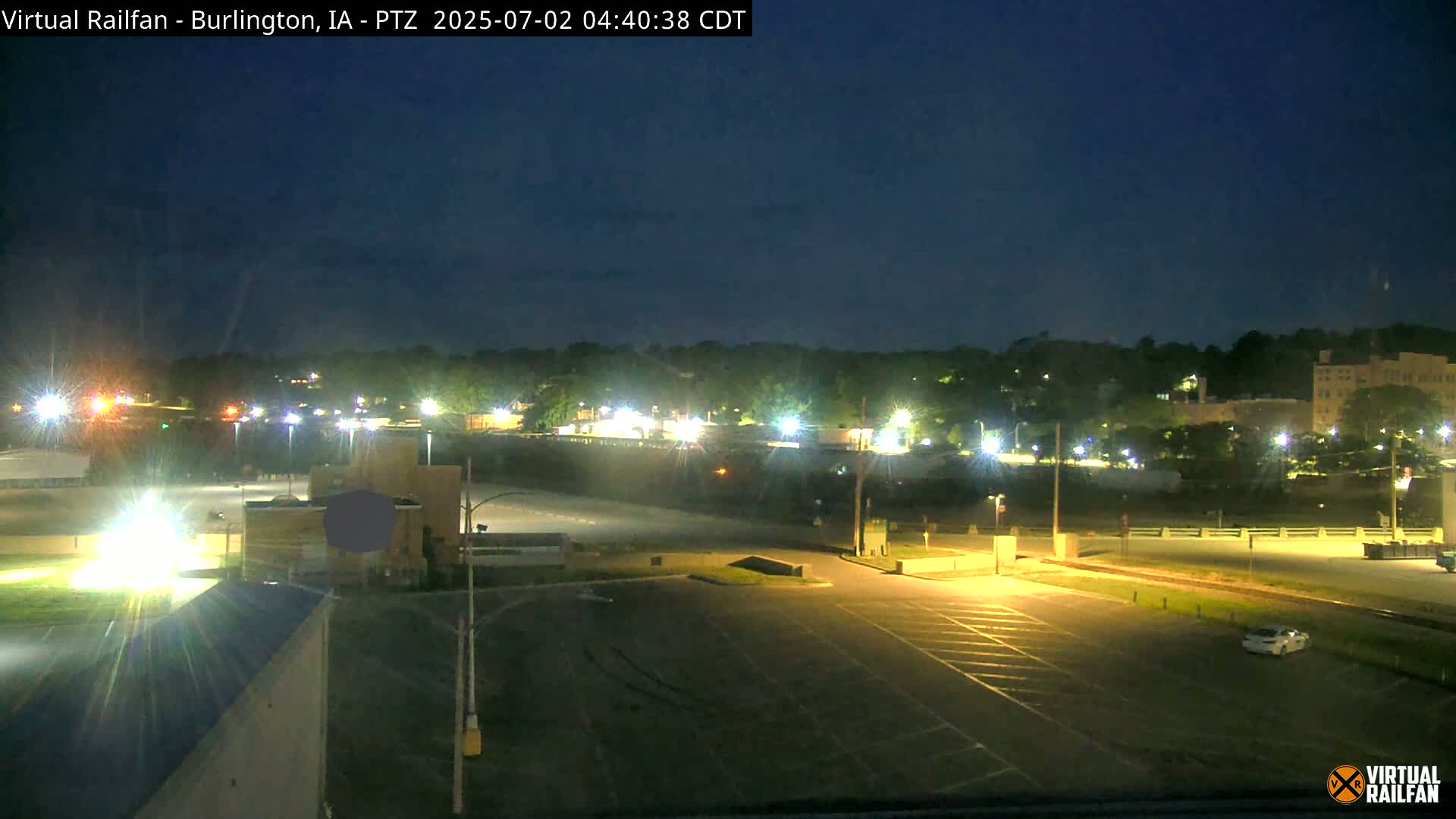 Burlington City & Mississippi River& BNSF Railway Burlington Station Live Cam - Burlington, Des Moines, Iowa, USA
