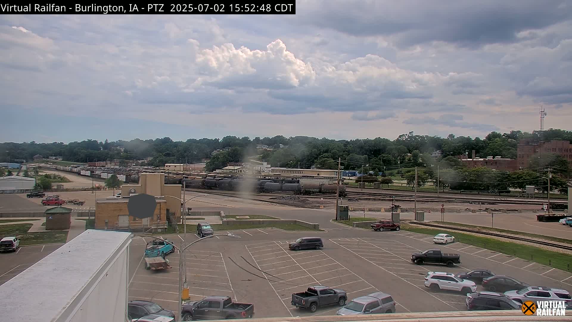 Burlington City & Mississippi River& BNSF Railway Burlington Station Live Cam - Burlington, Des Moines, Iowa, USA